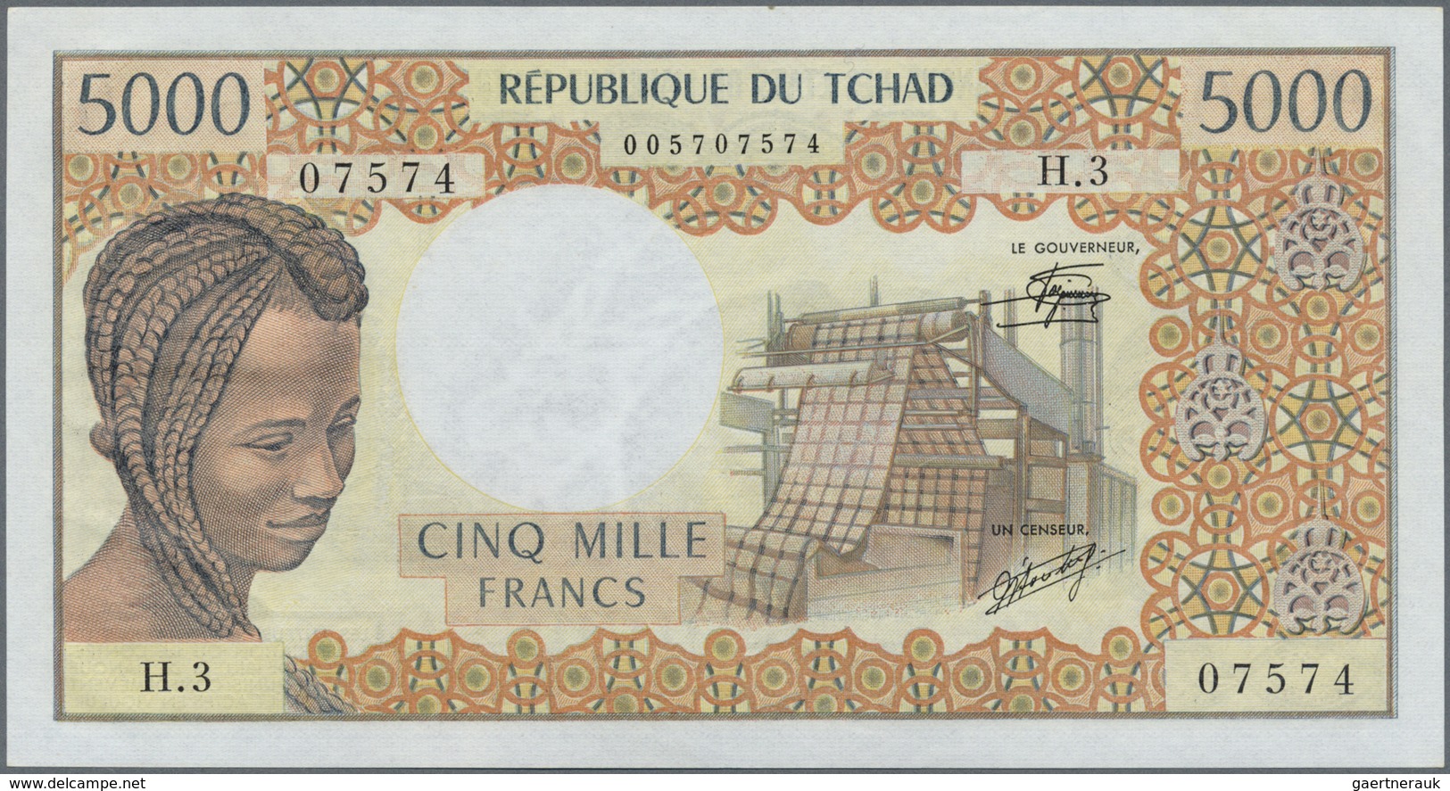 Chad / Tschad: 5000 Francs ND P. 5b In Condition: UNC. - Chad