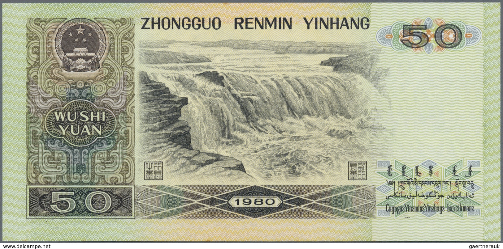 China: 50 Yuan 1980 P. 888a, Rare Date, In Condition: UNC. - China
