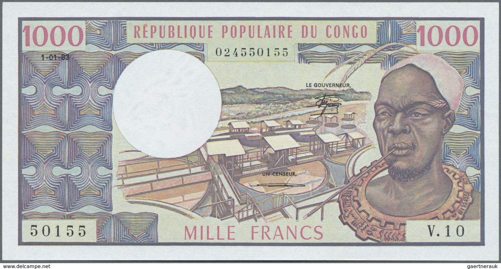 Congo / Kongo: 1000 Francs 1983 P. 3e In Condition: AUNC. - Unclassified