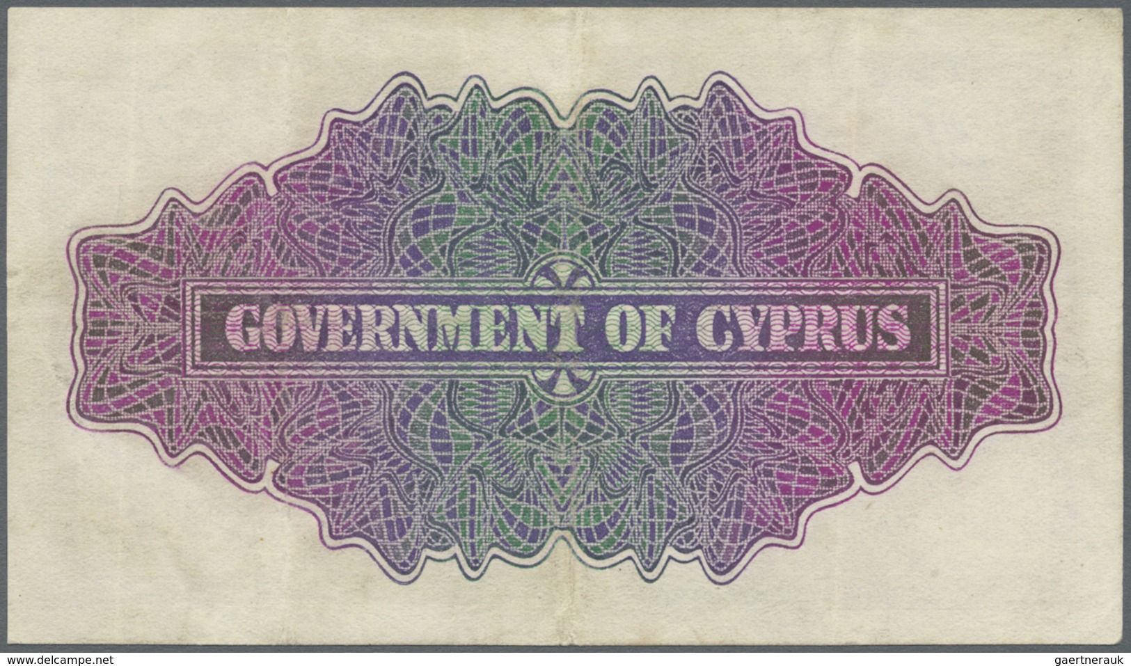 Cyprus / Zypern: 2 Shillings 1942 P. 21, Light Folds In Paper, Probably Dry Pressed But Still Crispn - Cyprus