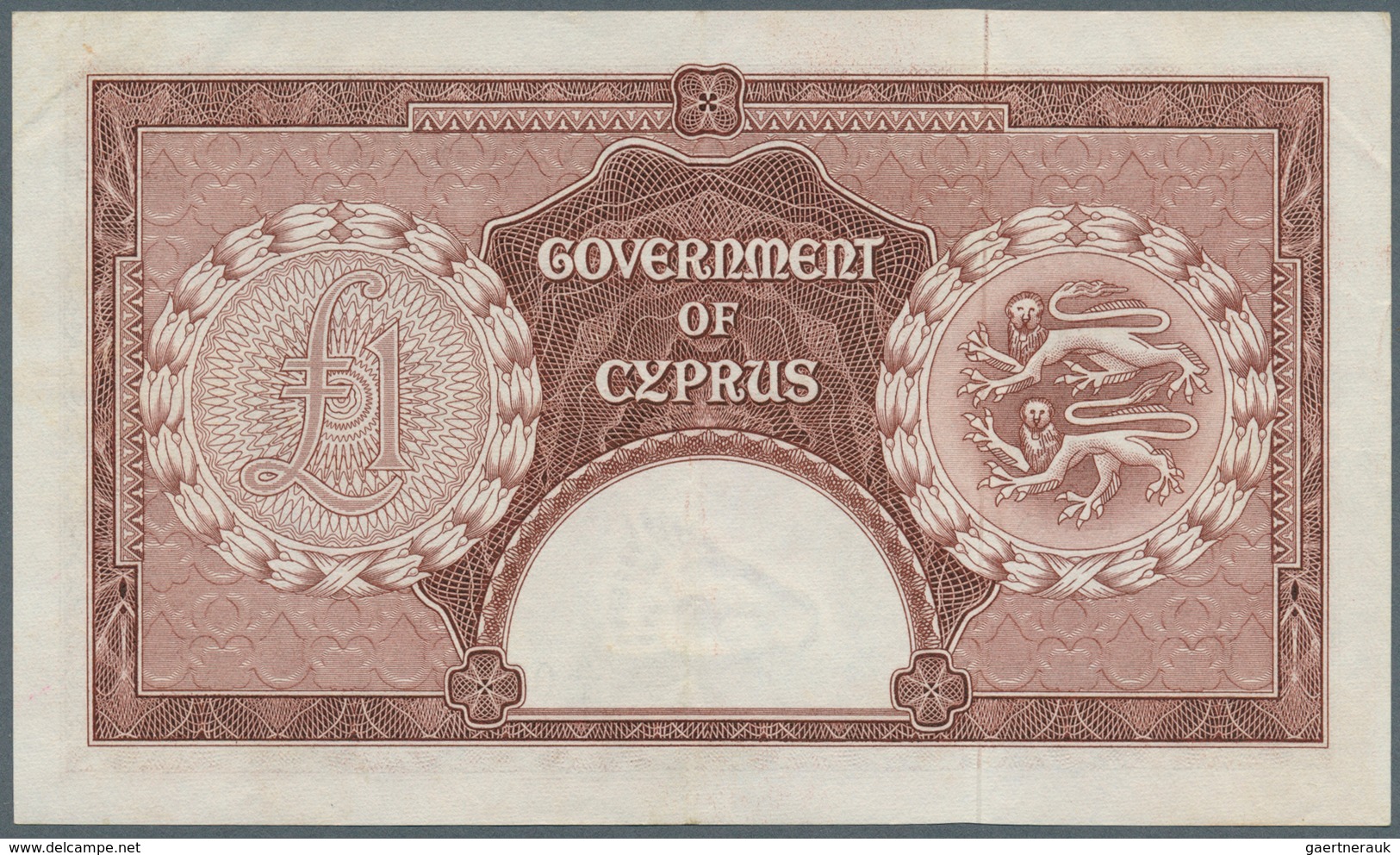 Cyprus / Zypern: 1 Pound 1955, P.35, Very Nice And Attractive Note, Bright Colors And Crisp Paper, V - Cyprus