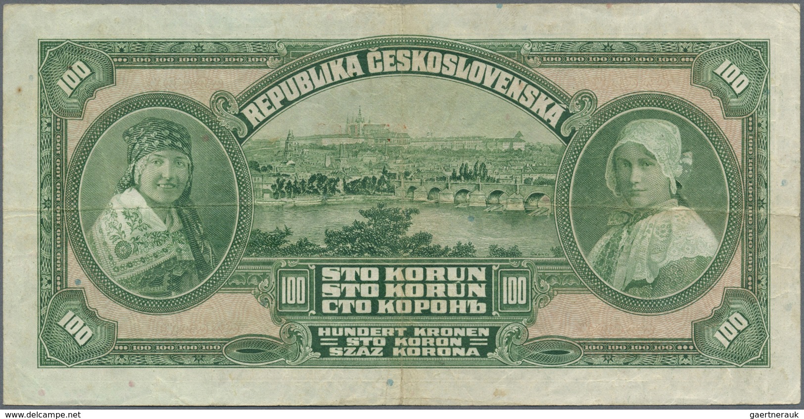 Czechoslovakia / Tschechoslowakei: Republika Československá 100 Korun 1920, P.17, Very Nice Item In - Czechoslovakia