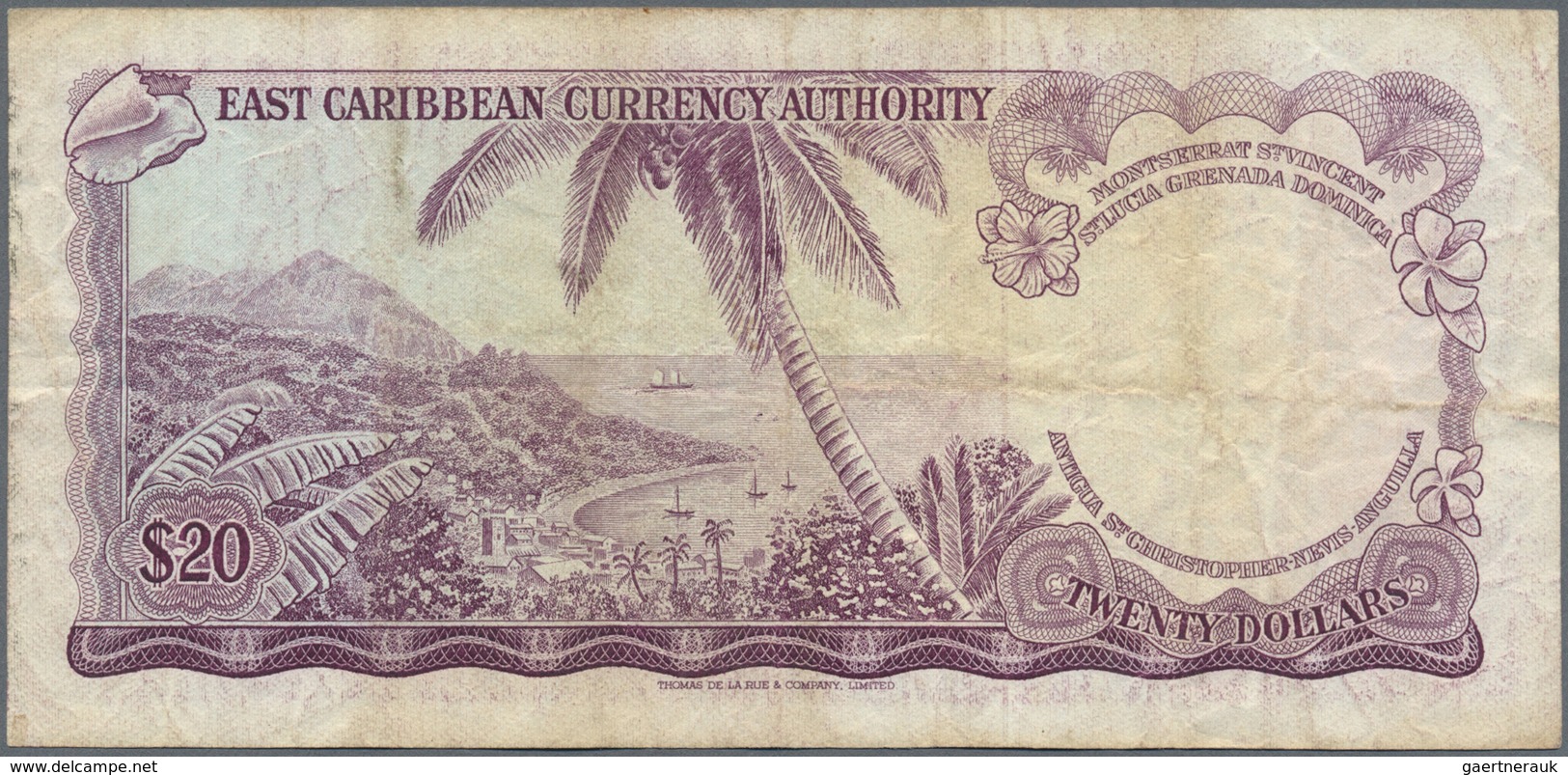 East Caribbean States / Ostkaribische Staaten: Set Of 2 Notes 20 Dollars ND P. 15, Both Used With Fo - East Carribeans