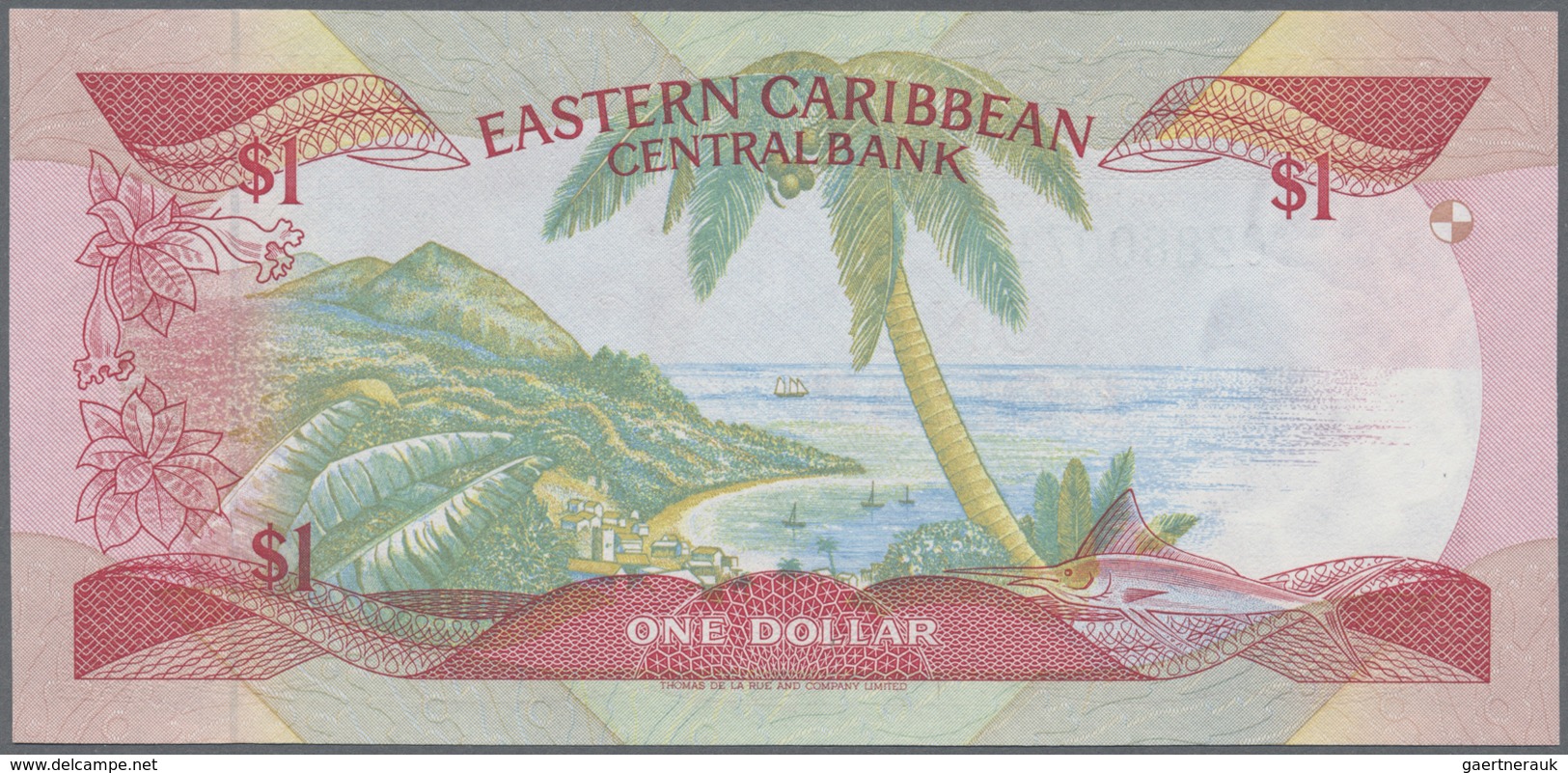 East Caribbean States / Ostkaribische Staaten: Set With 8 Banknotes 1980's, Comprising 1 And 4 X 5 D - East Carribeans