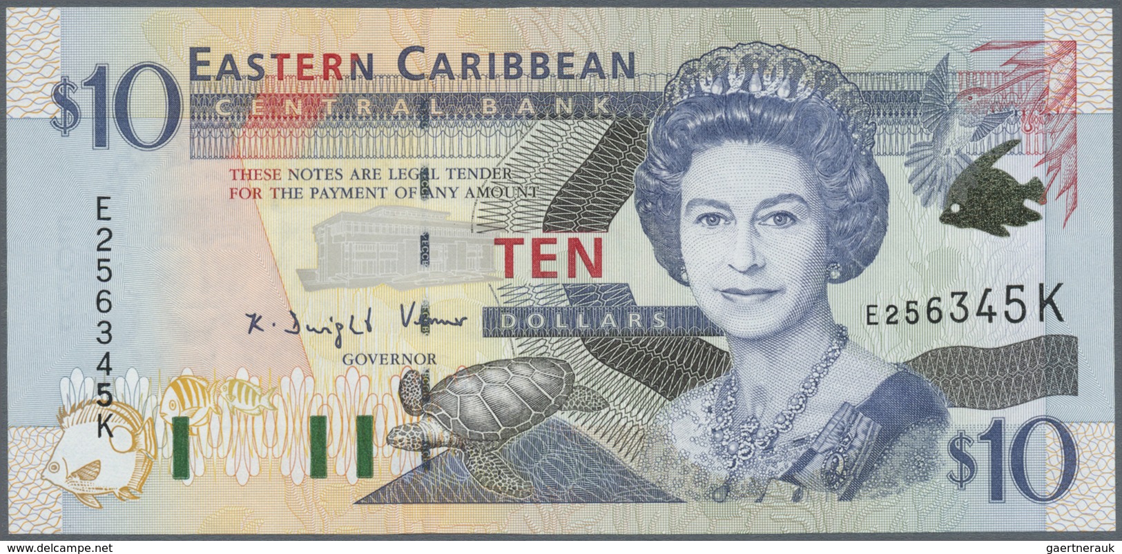 East Caribbean States / Ostkaribische Staaten: Set With 6 Banknotes Series ND(2000) Comprising $5 X2 - East Carribeans