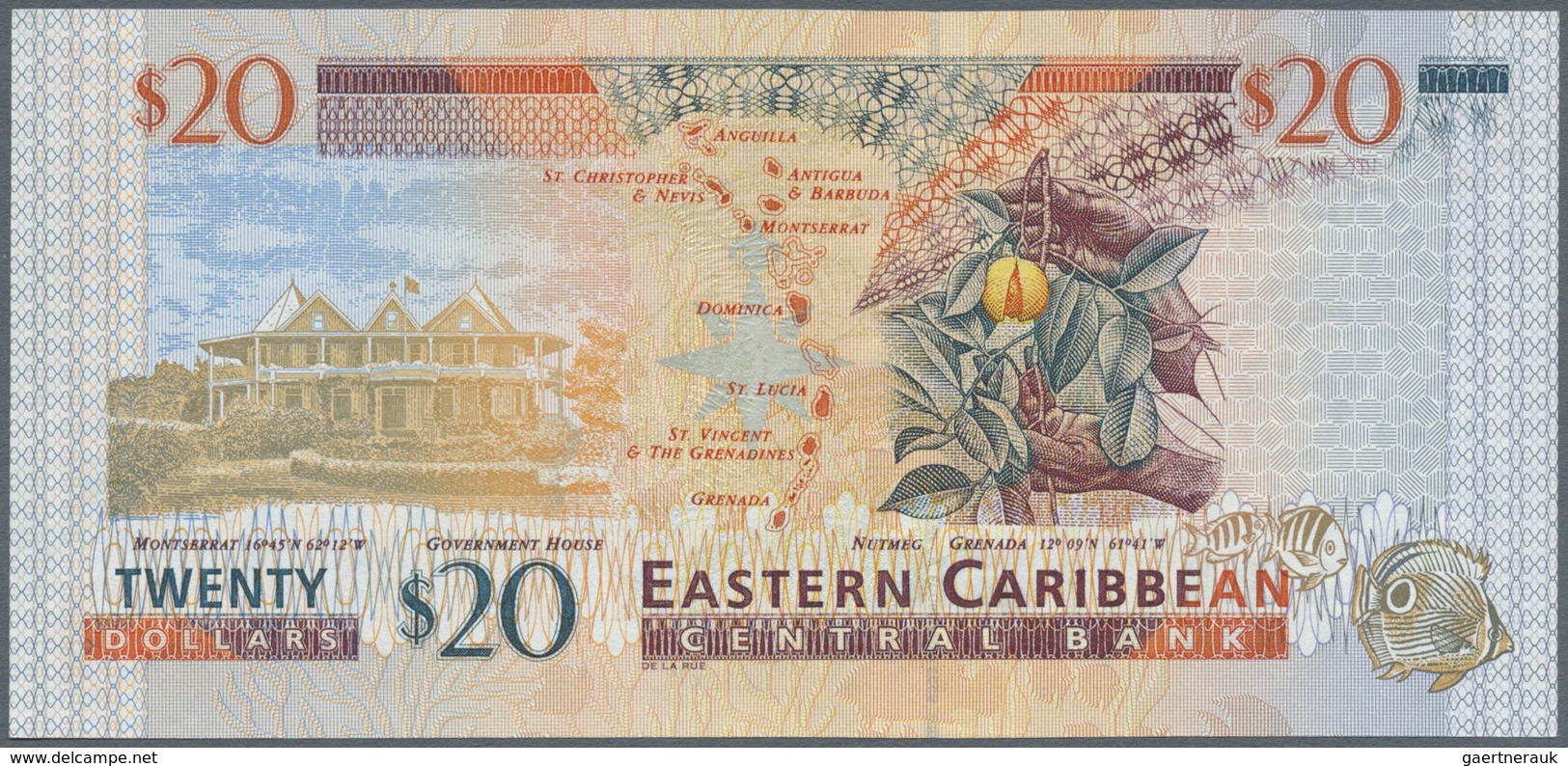 East Caribbean States / Ostkaribische Staaten: Set with 6 Banknotes series ND(2000) comprising $5 x2