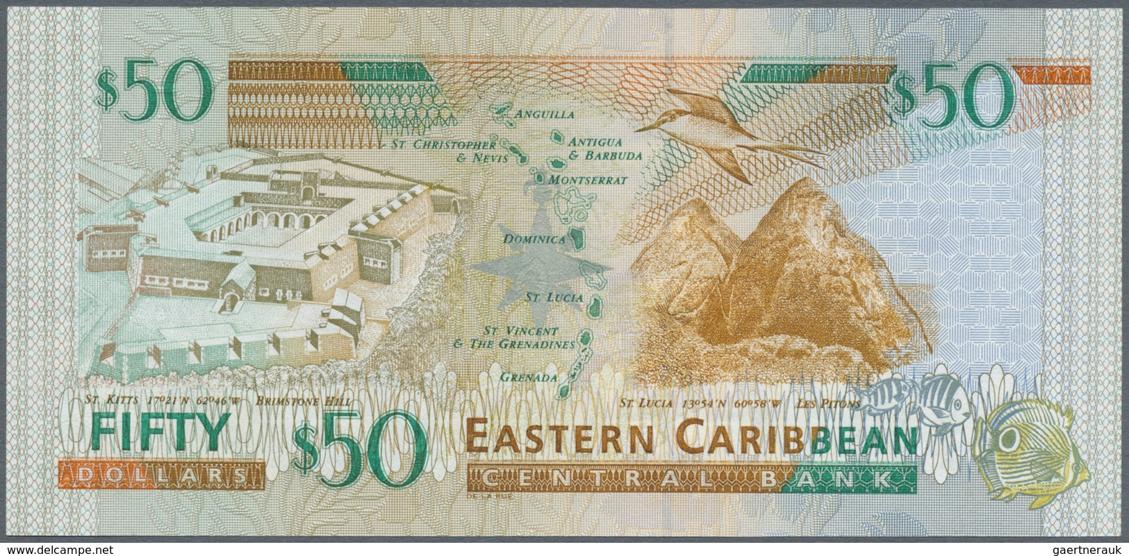 East Caribbean States / Ostkaribische Staaten: Set with 6 Banknotes series ND(2000) comprising $5 x2