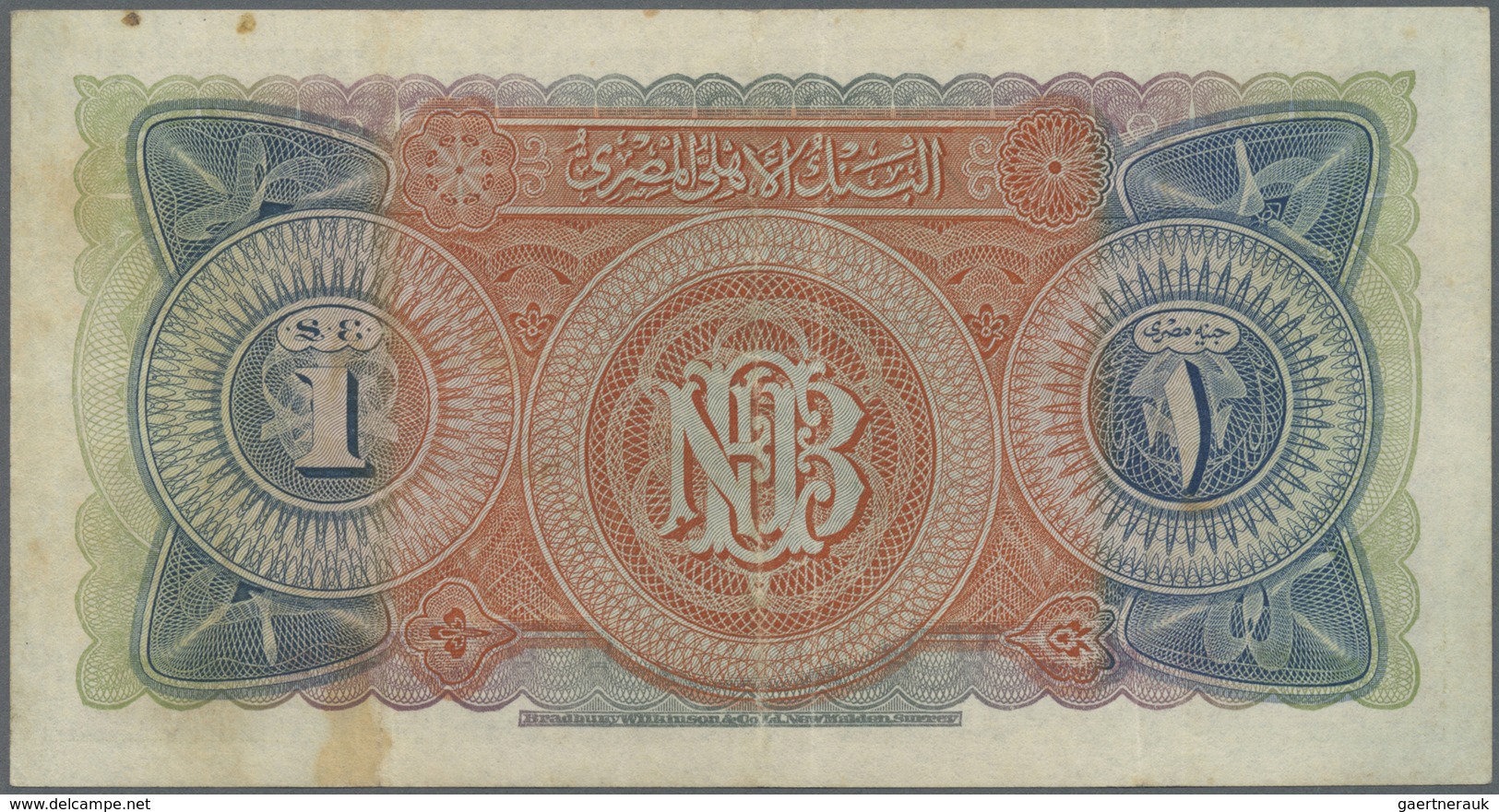 Egypt / Ägypten: National Bank Of Egypt 1 Pound June 6th 1924, P.18, Great Original Shape With Stron - Aegypten