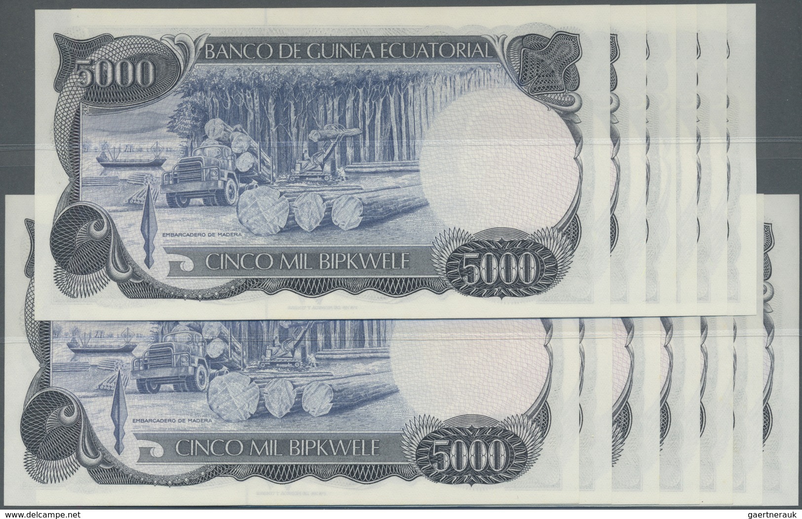 Equatorial Guinea / Äquatorialguinea: Set Of 13 CONSECUTIVE Banknotes 5000 Bipkwele 1979 P. 17 From - Equatorial Guinea