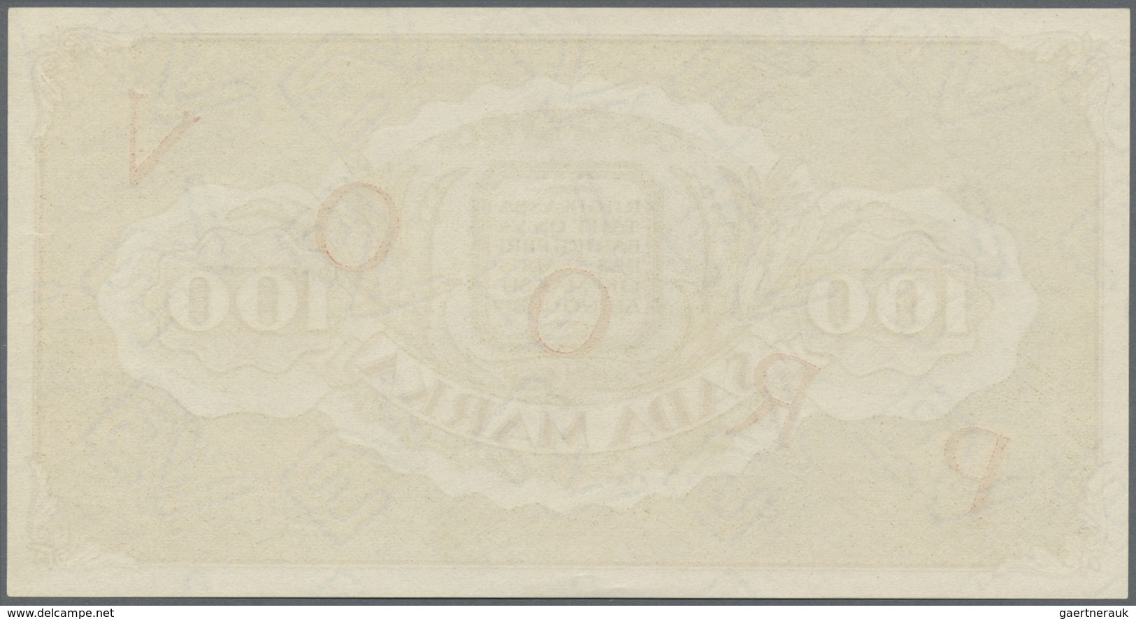 Estonia / Estland: 100 Marka 1923 Specimen Proofs P. 23sp, Front And Back Seperatly Printed On Water - Estonia