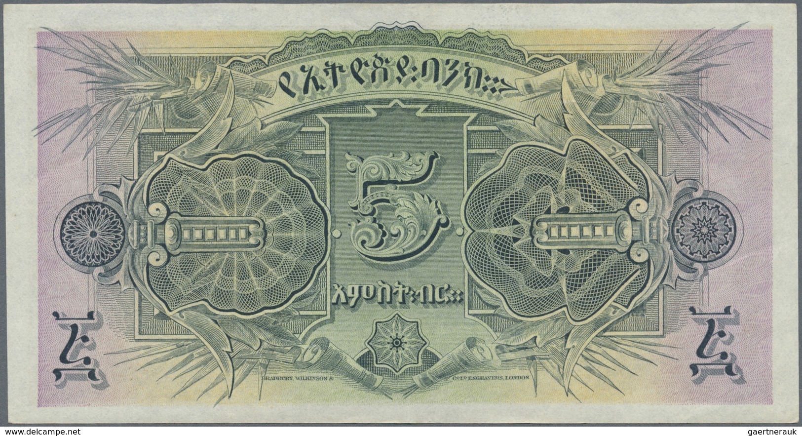 Ethiopia / Äthiopien: Highly Rare Set With 4 Banknotes Comprising 5 Thalers 1932 P.7 (in XF), 10 Tha - Ethiopie