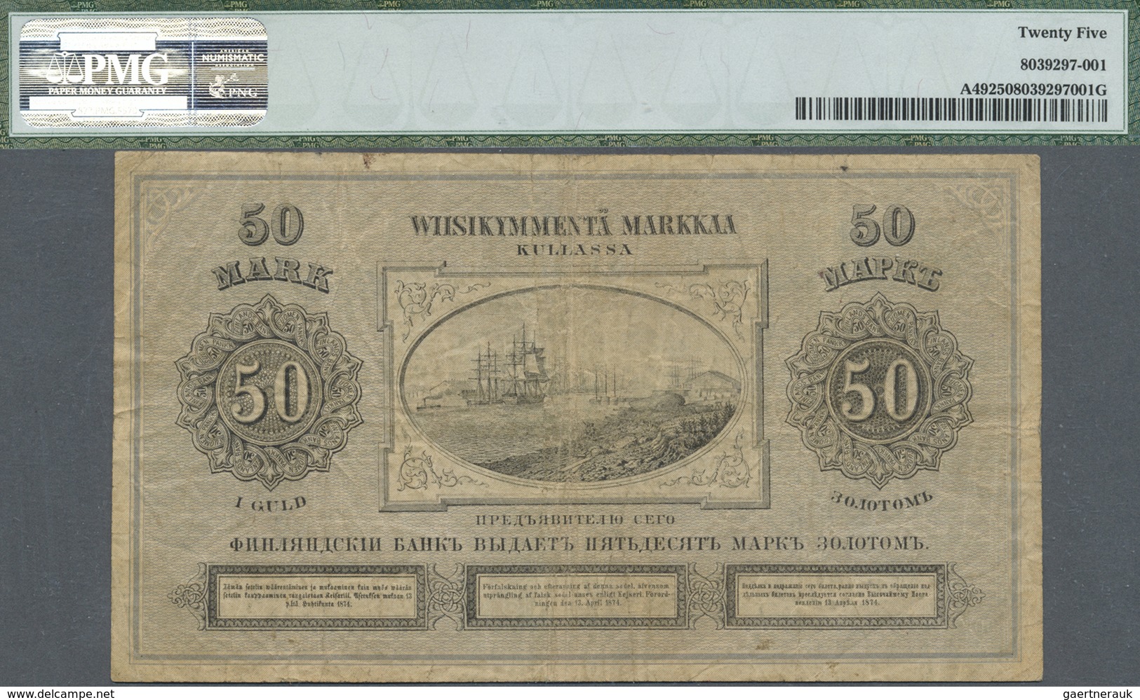 Finland / Finnland: 50 Markkaa 1884, P.A49, Highly Rare Note In Great Original Shape With Lightly To - Finnland