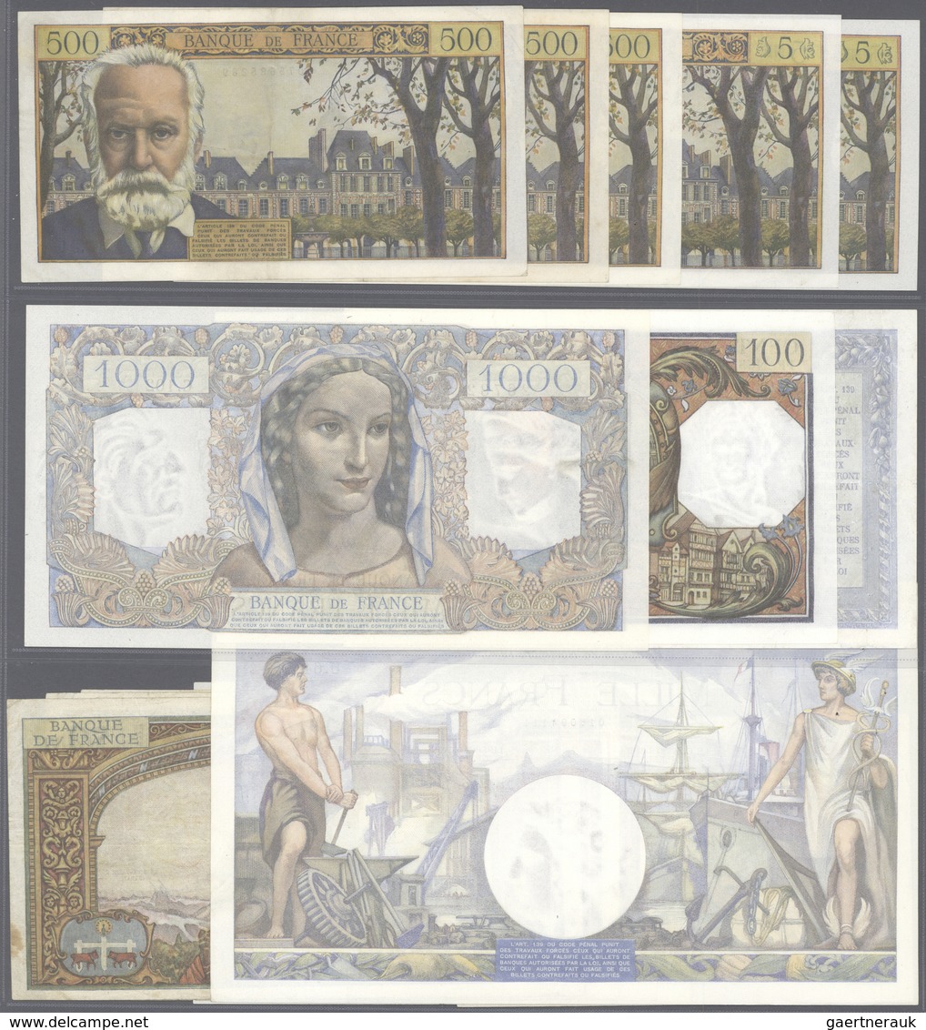 France / Frankreich: Set Of 66 Banknotes Containing 50 Francs Racine 1971,74,67 (F), 10.000 Francs 1 - Other & Unclassified