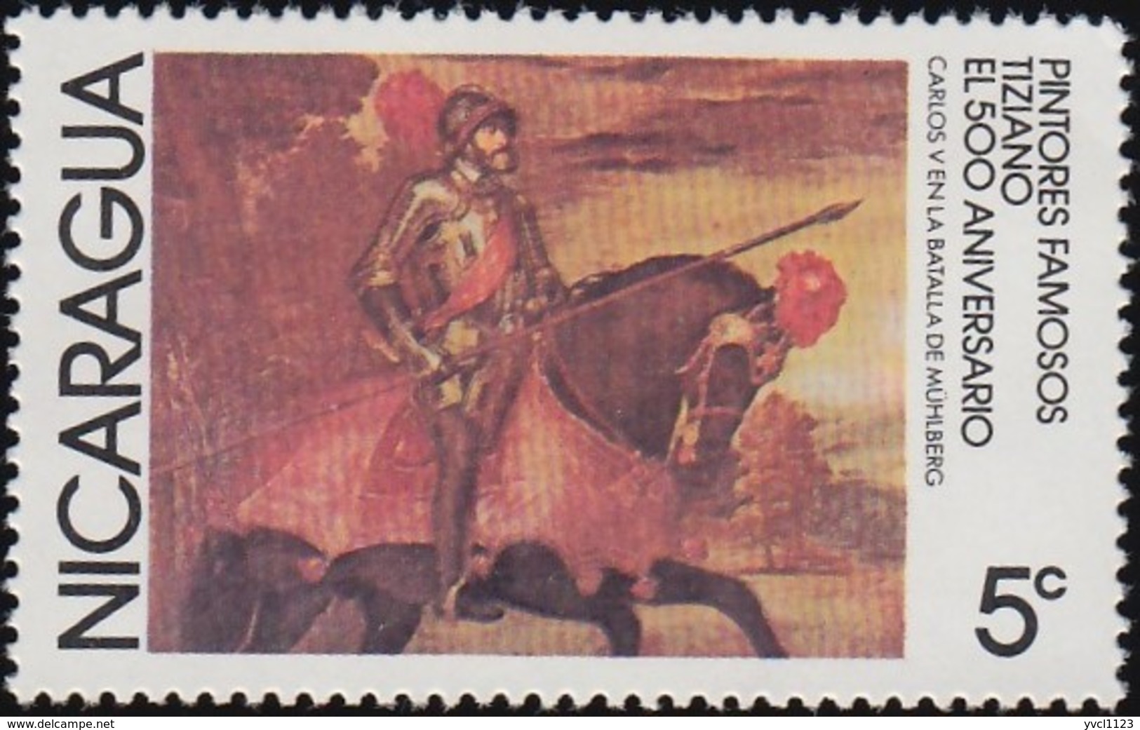 NICARAGUA - Scott #1070 Charles V  In Battle Of Muhiberg By Titian / Mint NH Stamp - Other & Unclassified