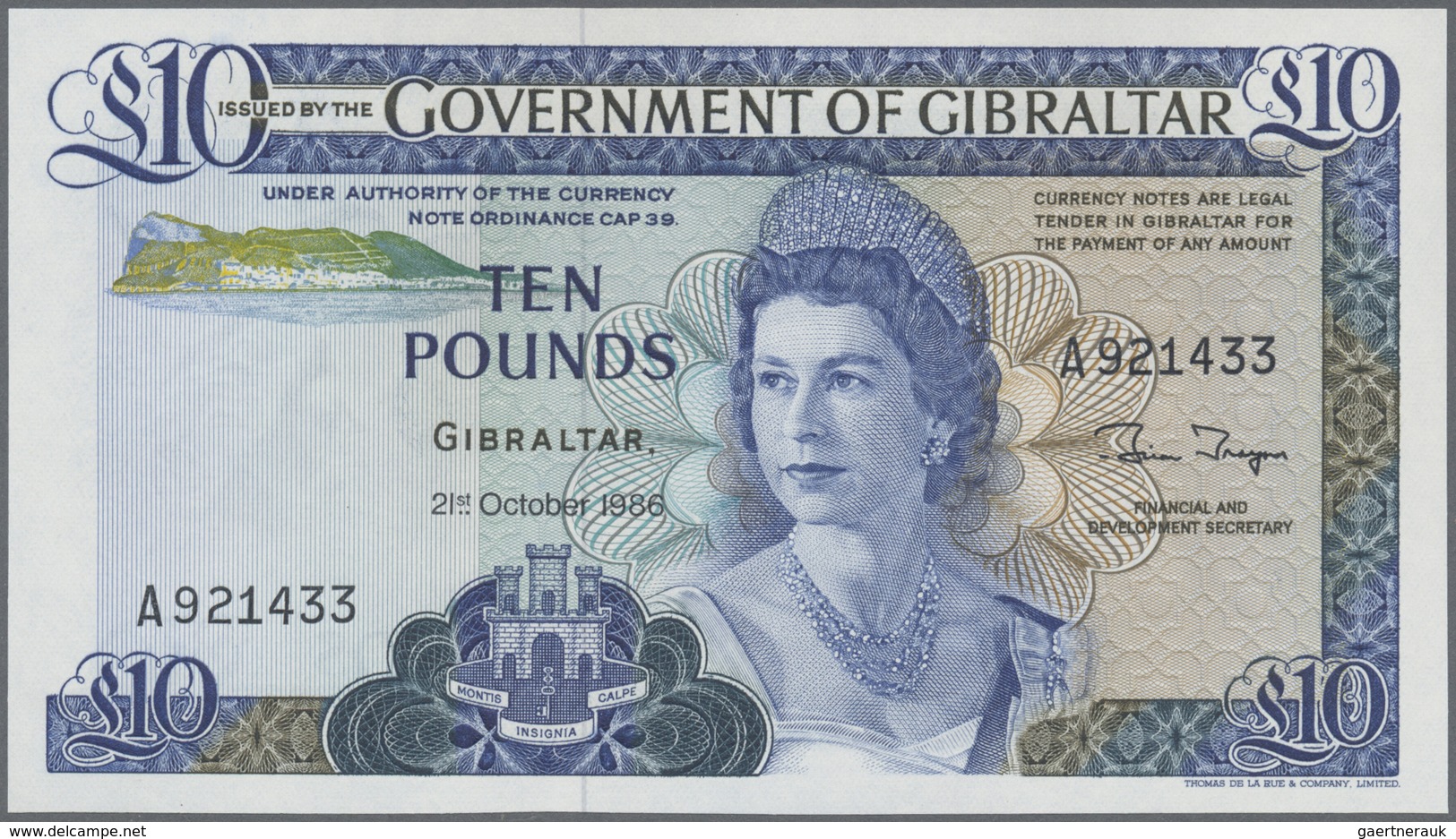 Gibraltar: 1986 – 1988 5 Pounds E847218, 10 Pounds A921433, 50 Pounds A074714, P.21, 22, 24 (3pcs) U - Gibraltar