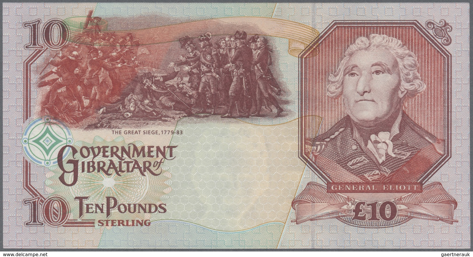 Gibraltar: Set with 6 Banknotes 5 Pounds 2000 P.29, 10 Pounds 2002 P.30, 20 Pounds 2004 P.31, 10 Pou