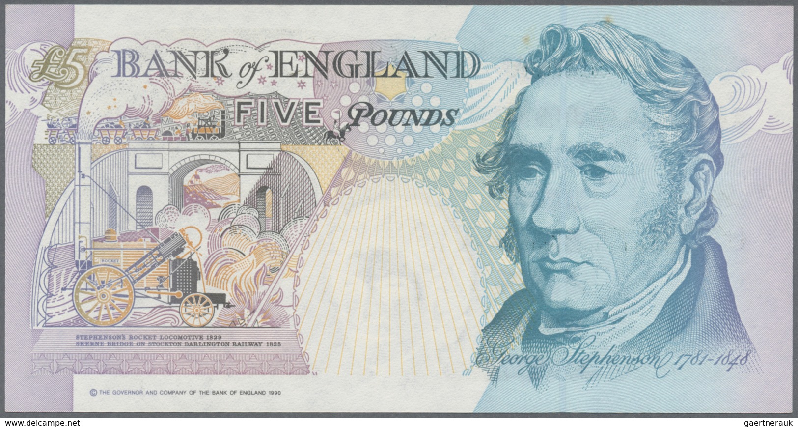 Great Britain / Großbritannien: 5 Pounds ND(1999/2000) P. 382c With Interesting Serial Number Error, - Other & Unclassified