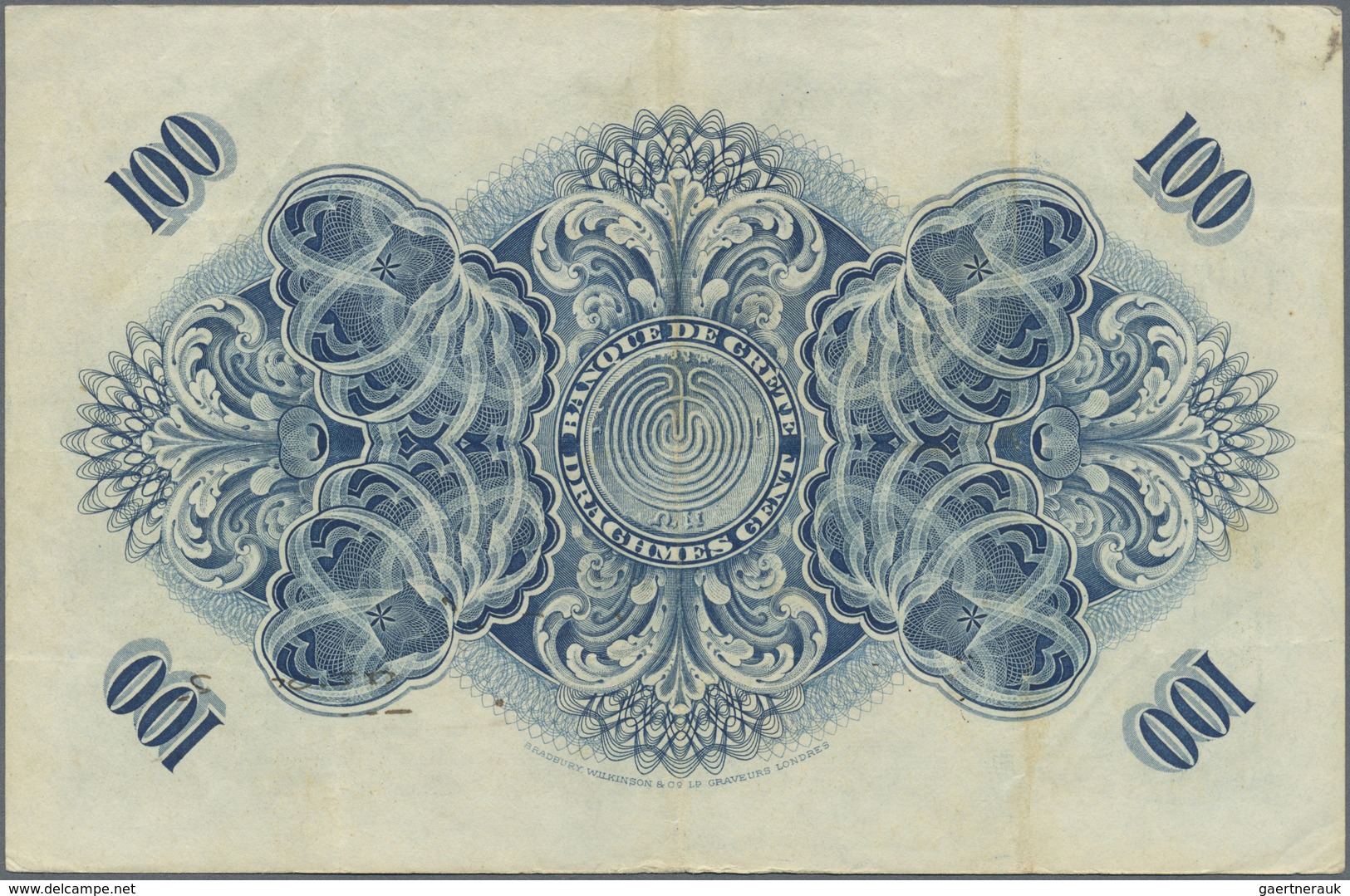 Greece / Griechenland: Trapeza Kritis (Crete) 100 Drachmai 1916, P.S154b, Great Banknote In Excellen - Greece
