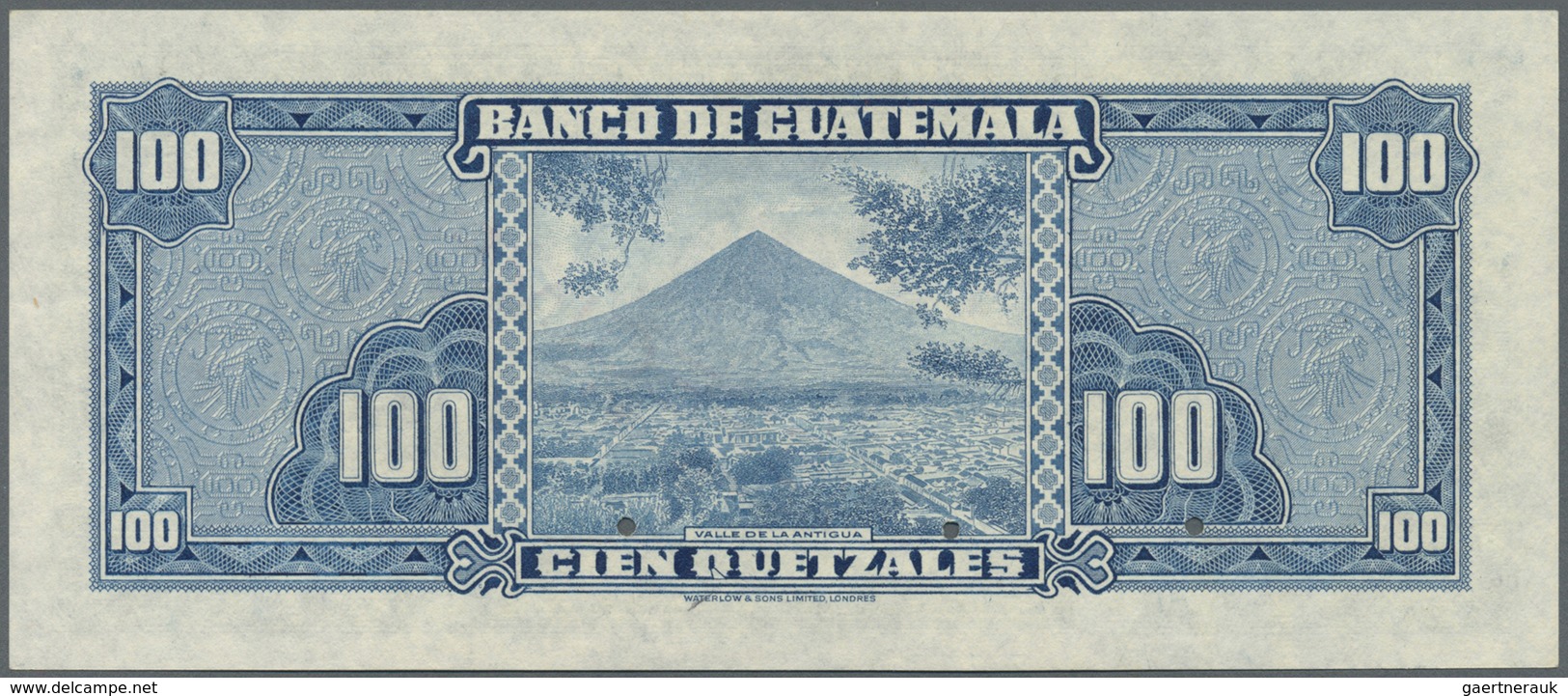 Guatemala: Banco De Guatemala 100 Quetzales 1959-65 SPECIMEN By Waterlow & Sons Ltd., P.49s In Perfe - Guatemala