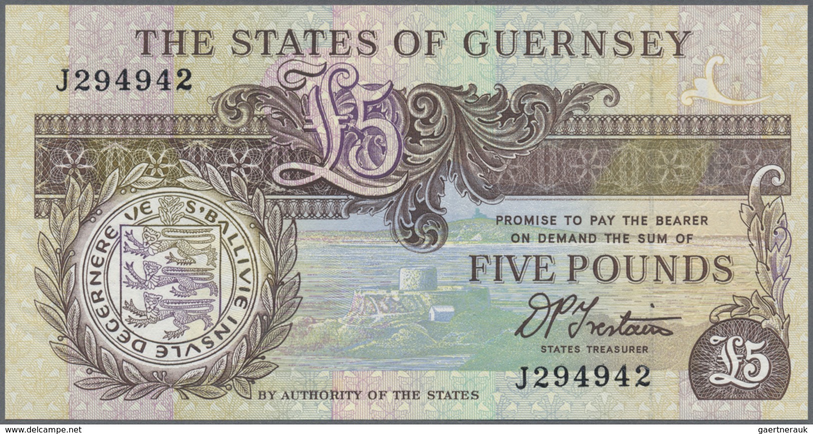 Guernsey: Set With 4 Banknotes Containing 1, 5, 10 And 20 Pounds ND(1990-2016), P.52a, 53b, 54a, 55b - Other & Unclassified