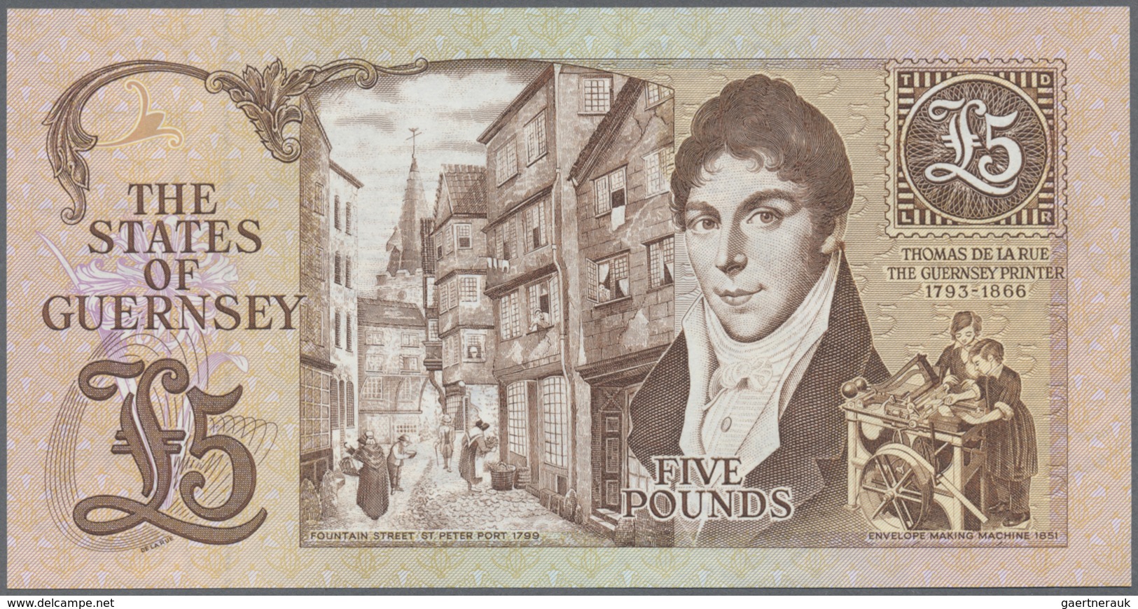 Guernsey: Set With 4 Banknotes Containing 1, 5, 10 And 20 Pounds ND(1990-2016), P.52a, 53b, 54a, 55b - Altri & Non Classificati