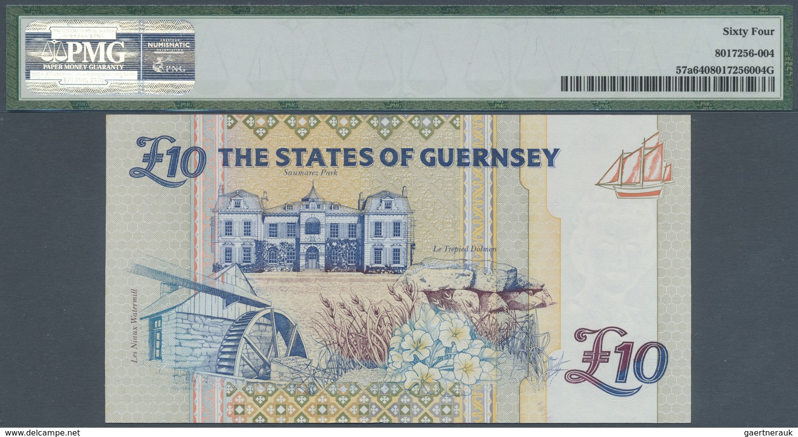 Guernsey: Pair Of  10 Pounds ND(1995), P.57a, First Prefix Solid A 999999, A 1000000 (2pcs) Very Rar - Other & Unclassified
