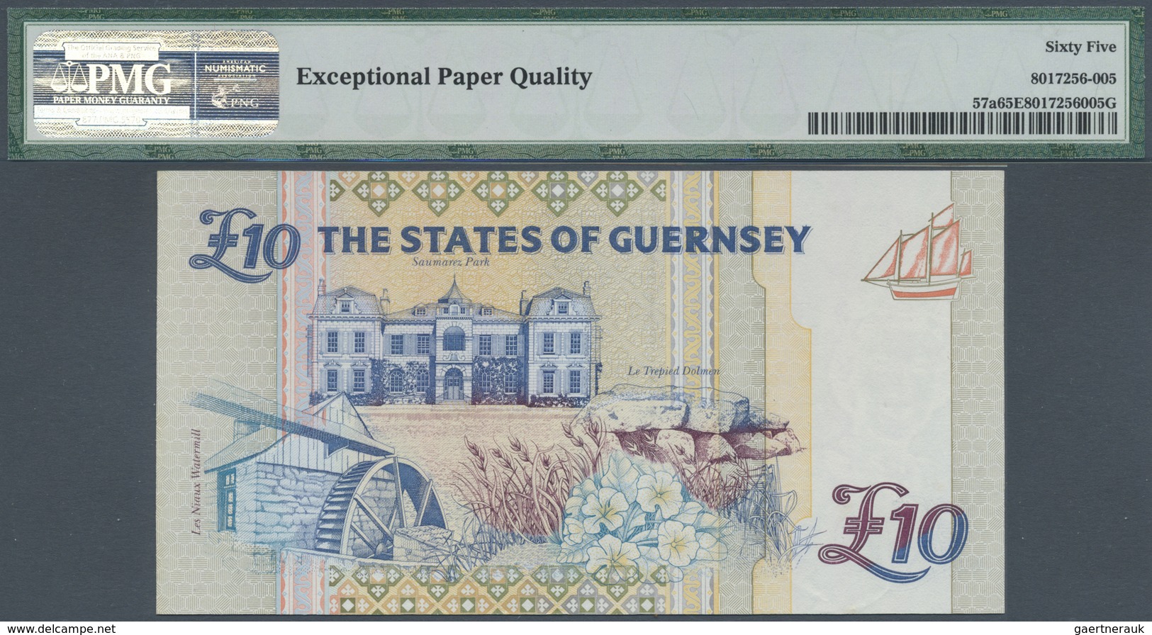 Guernsey: Pair Of  10 Pounds ND(1995), P.57a, First Prefix Solid A 999999, A 1000000 (2pcs) Very Rar - Other & Unclassified