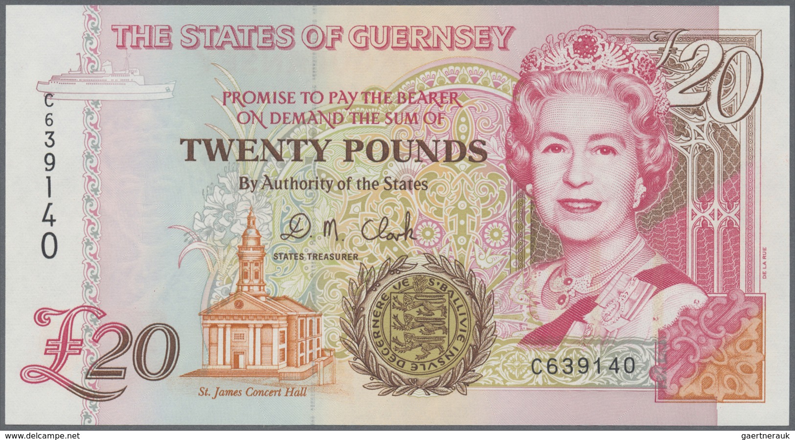 Guernsey: 20 Pounds ND(1996), P.58b In UNC - Other & Unclassified