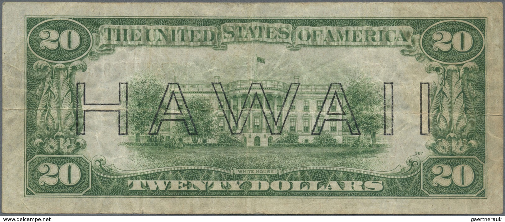 Hawaii: 20 Dollars, Series 1934-A, P.41, Still A Nice Note With Strong Paper, Several Folds, Lightly - Other - America