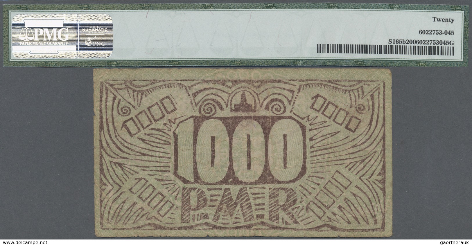 Indonesia / Indonesien: Central Treasury Of Bengkoeloe 1000 Rupiah 1947, P.S165b With Many Folds And - Indonesia