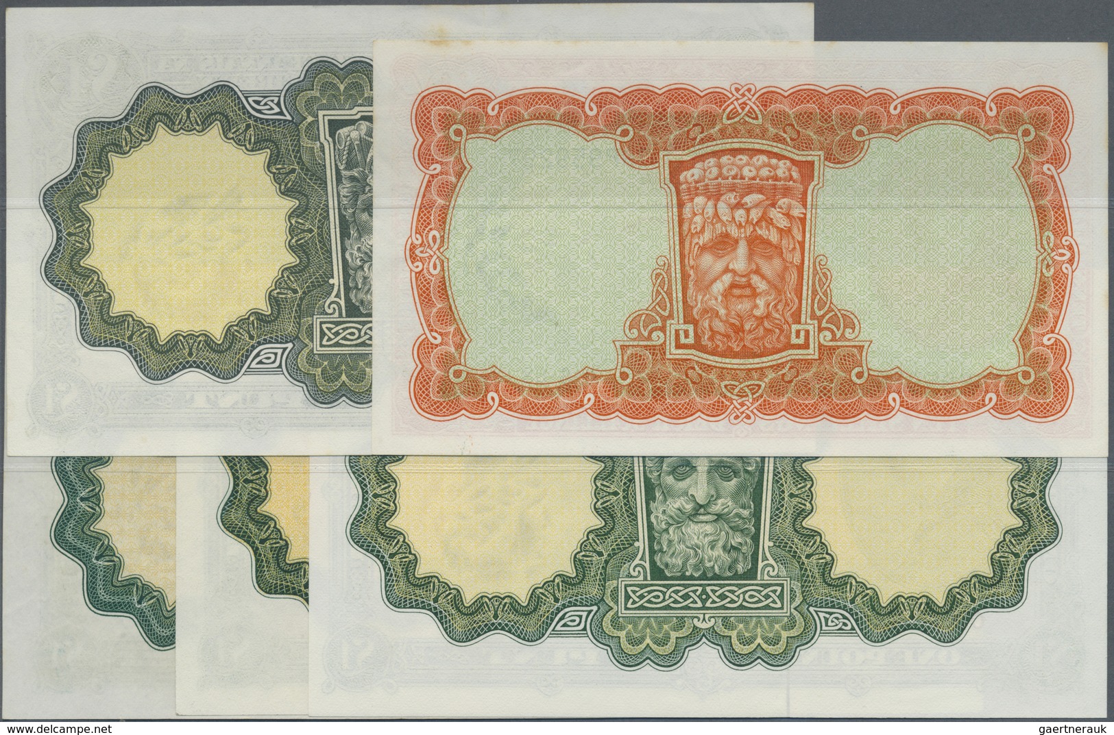 Ireland / Irland: Central Bank Of Ireland Set With 5 Banknotes Comprising 10 Shillings June 6th 1968 - Ireland