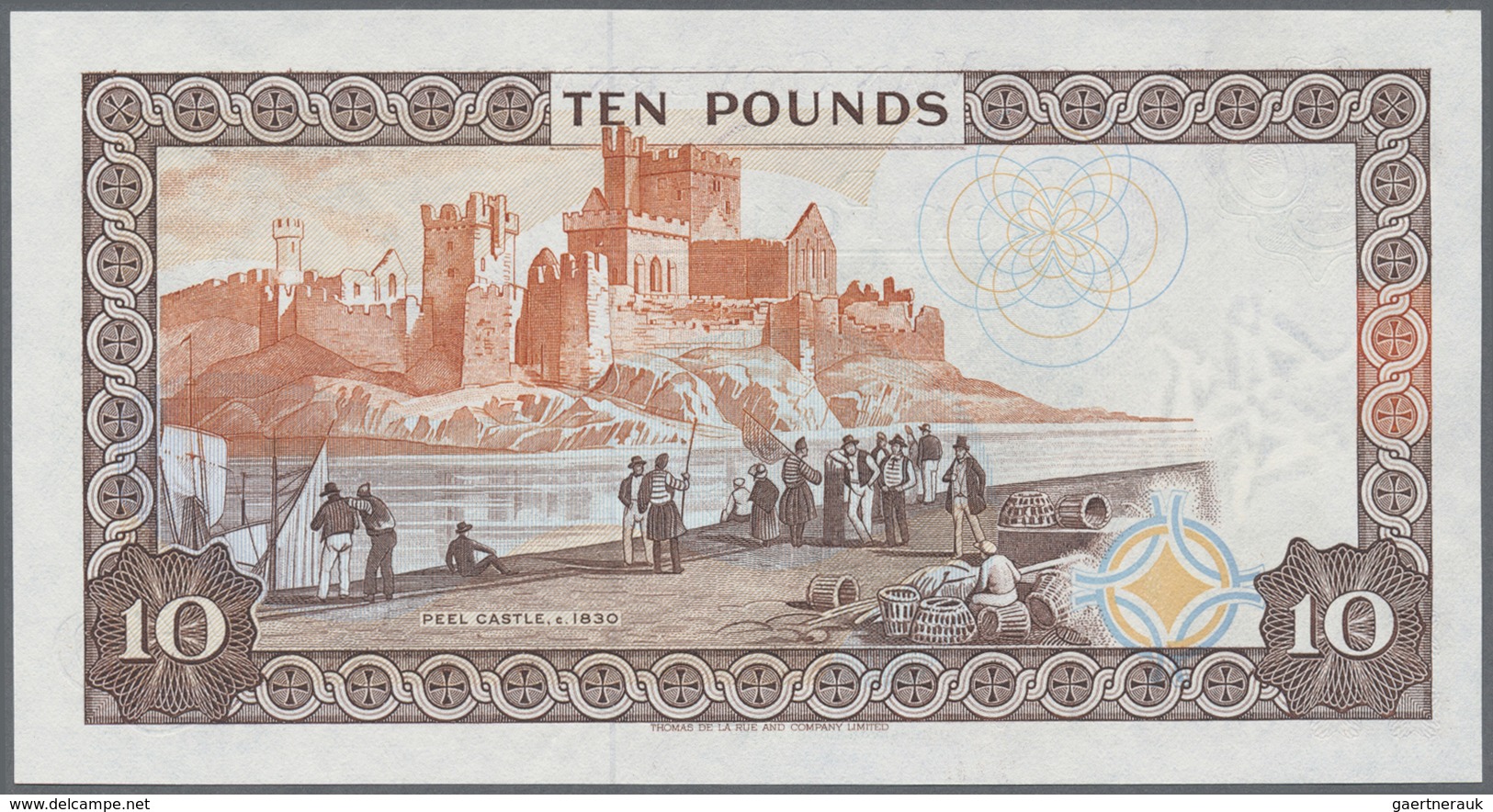 Isle of Man: Set with 4 Banknotes 1, 5, 10 and 20 Pounds ND(1990-2009), P.40b, 41b, 42b, 43b, all in