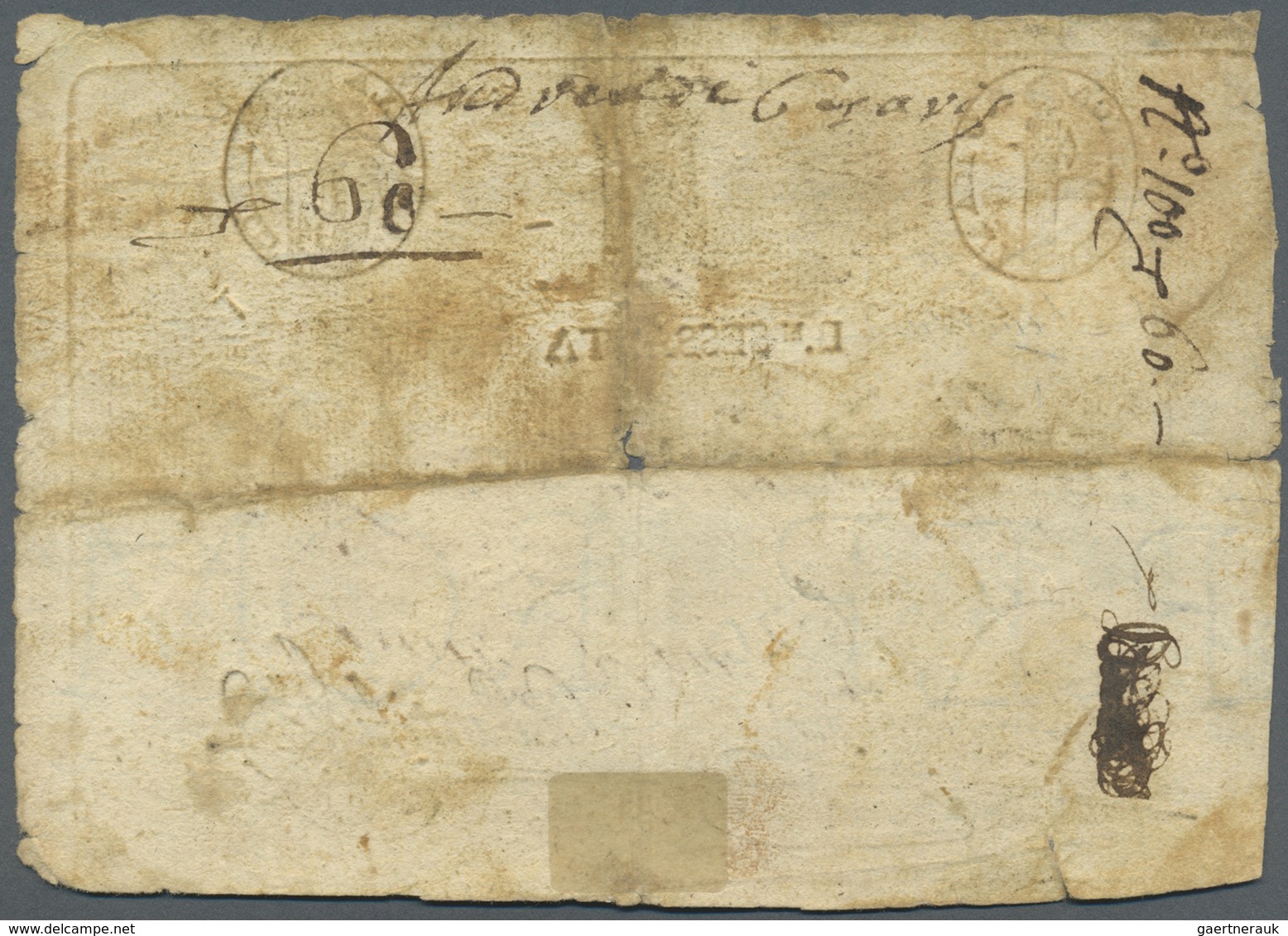 Italian States: Republica Romana, Banco Die Santo Spirito, 60 Baiocchi 03.07.1798, P.S 524 In Well W - Other & Unclassified