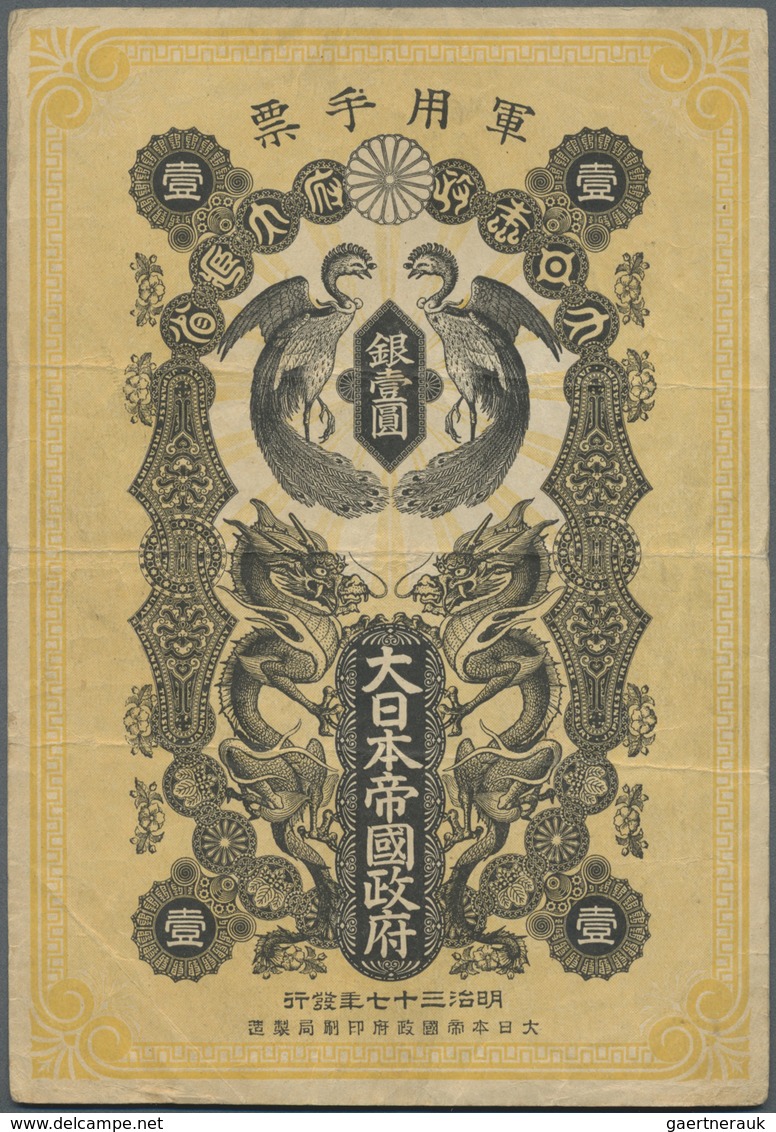 Japan: 1 Yen 1904 P. M4b, Used With Several Folds But Without Holes Or Tears, Strongness In Paper, B - Japan