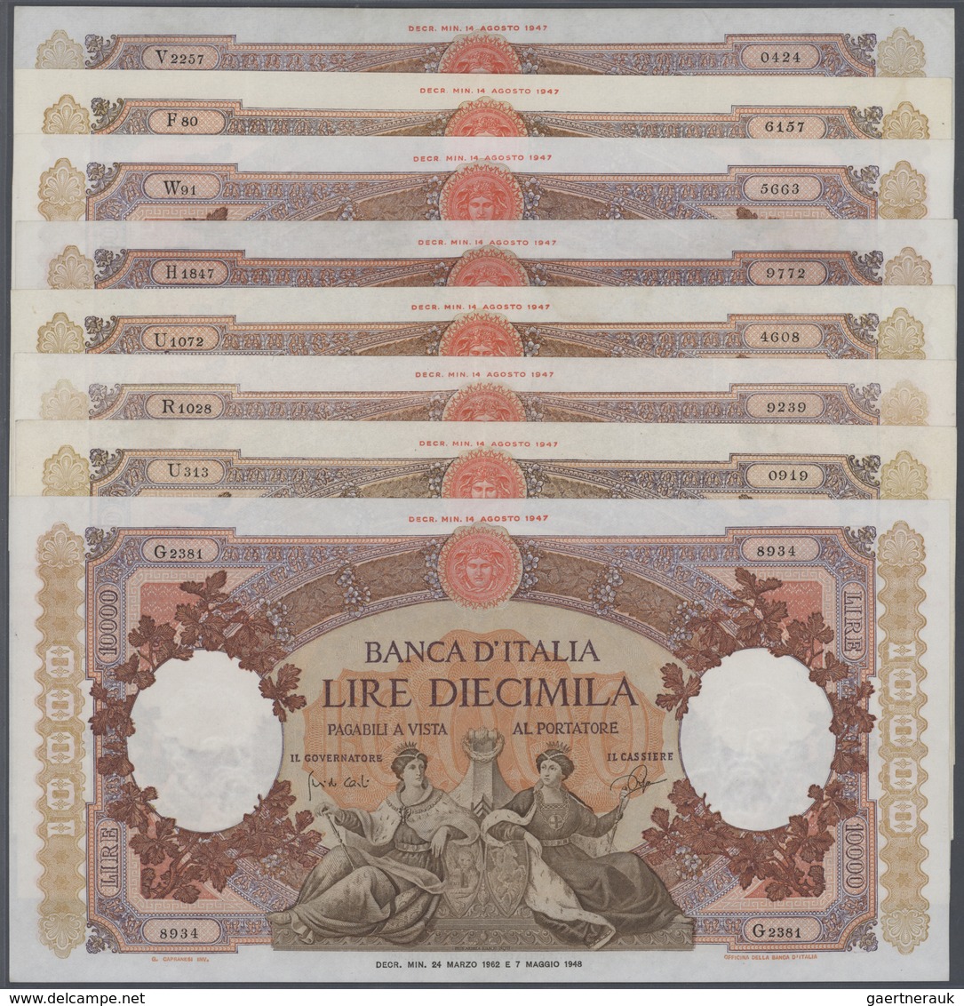 Italy / Italien: Set Of 18 Banknotes 10.000 Lire P. 89 Containing The Following Dates 2x 1962, 4x 19 - Other & Unclassified