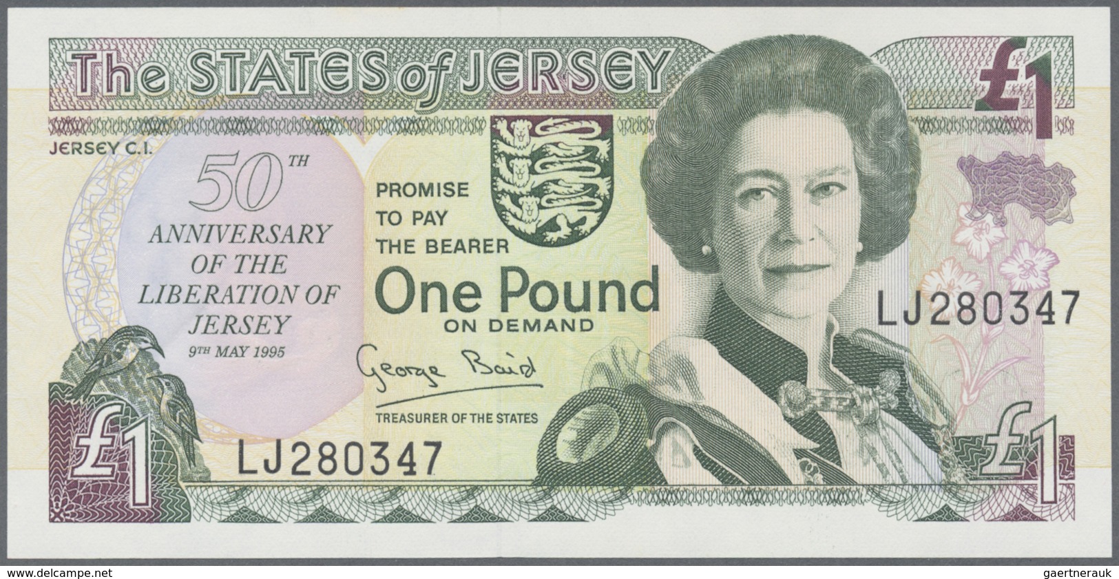 Jersey: Set With 5 Banknotes Series  1976 – 2000 1 Pound X2 LJ 280347, XC 000200, 10 Pounds AB 00015 - Other & Unclassified