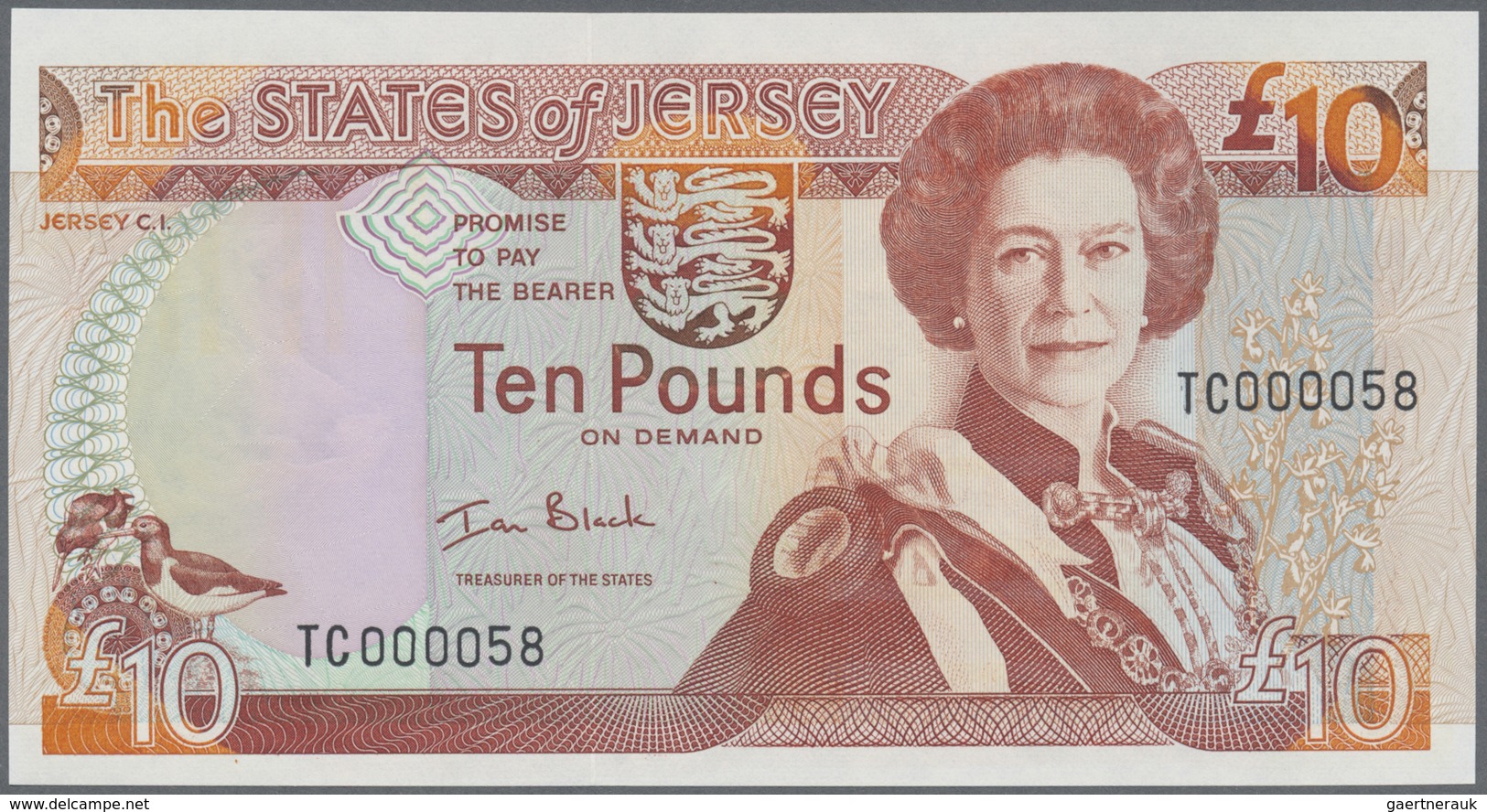 Jersey: Set With 4 Banknotes With Signature IAN BLACK P.26, 28-30 With Matching Low Serial Number 1 - Other & Unclassified