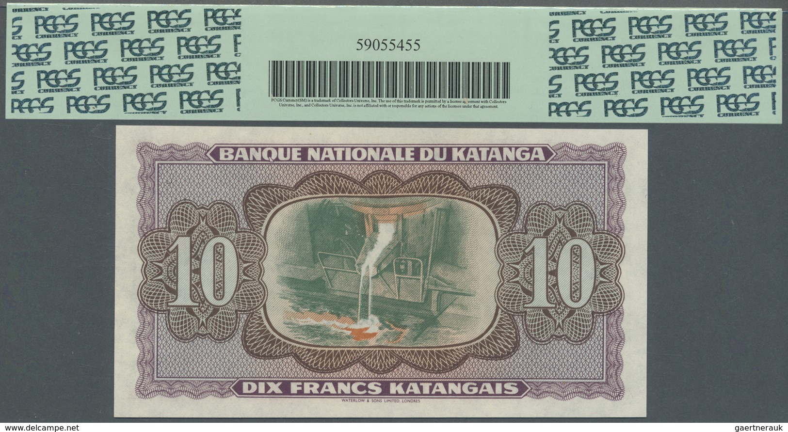 Katanga: Banque Nationale Du Katanga 10 Francs Katangais ND(1960) Remainder Without Date And Serial, - Other - Africa