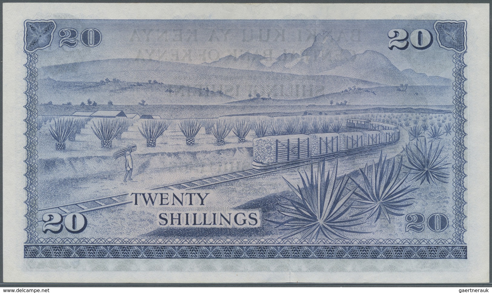 Kenya / Kenia: 20 Shillings 1973 P. 8d, Light, Center Fold, Light Creases At Upper Border, Condition - Kenya