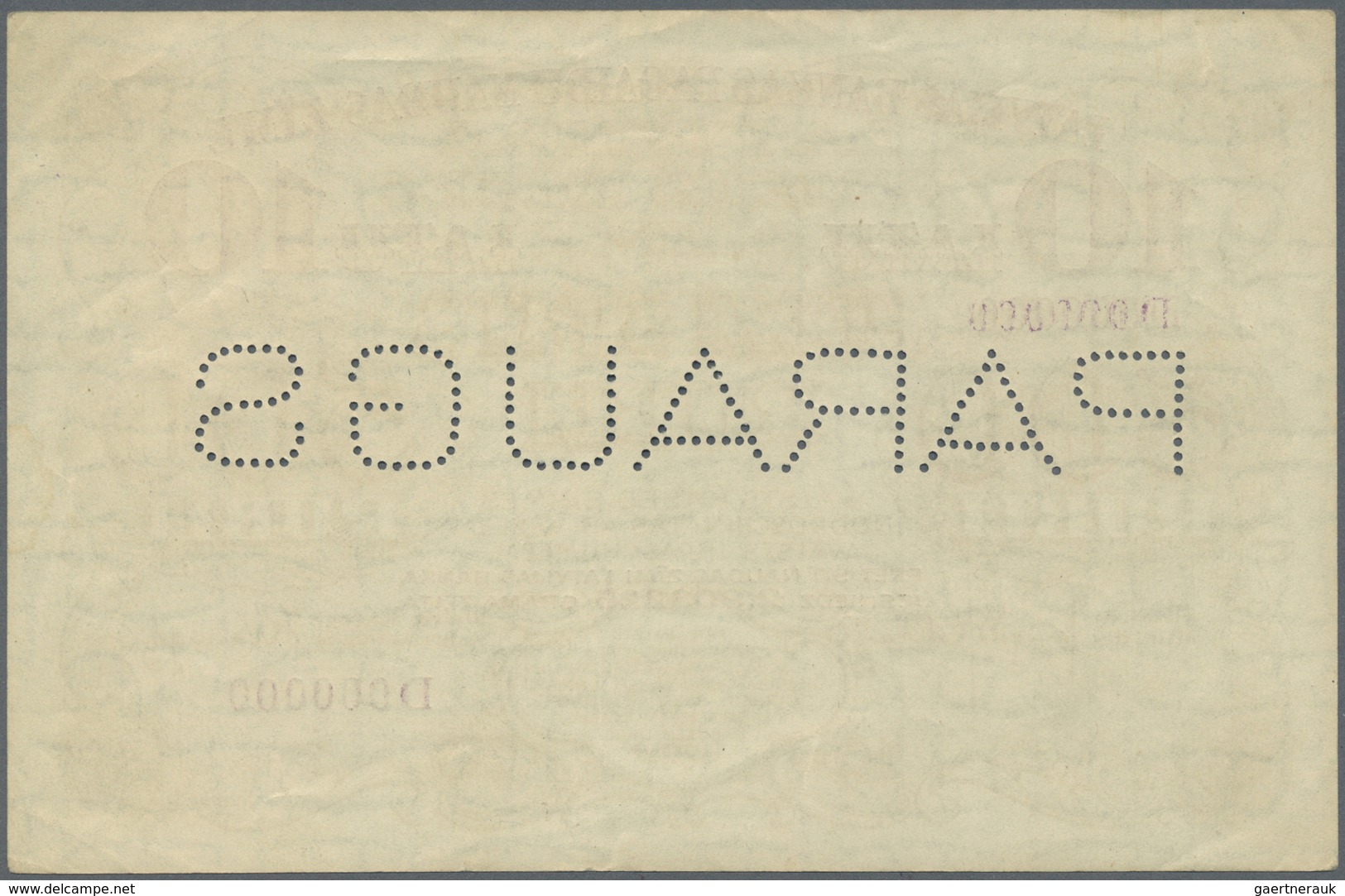 Latvia / Lettland: Rare SPECIMEN / Proof Print Of 10 Latu On 500 Rubli 1920 P. 13s/p Series "D", Uni - Latvia