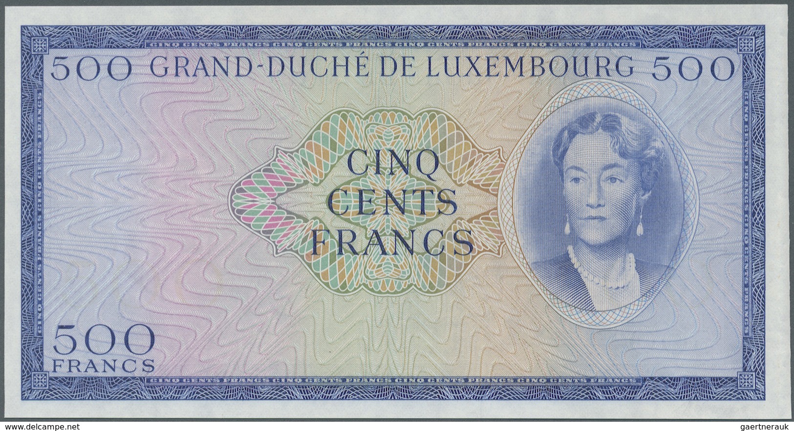 Luxembourg: Proof Of 500 Francs ND P. 52B(p). This Banknote Was Planned As A Part Of The 1960s Serie - Luxembourg