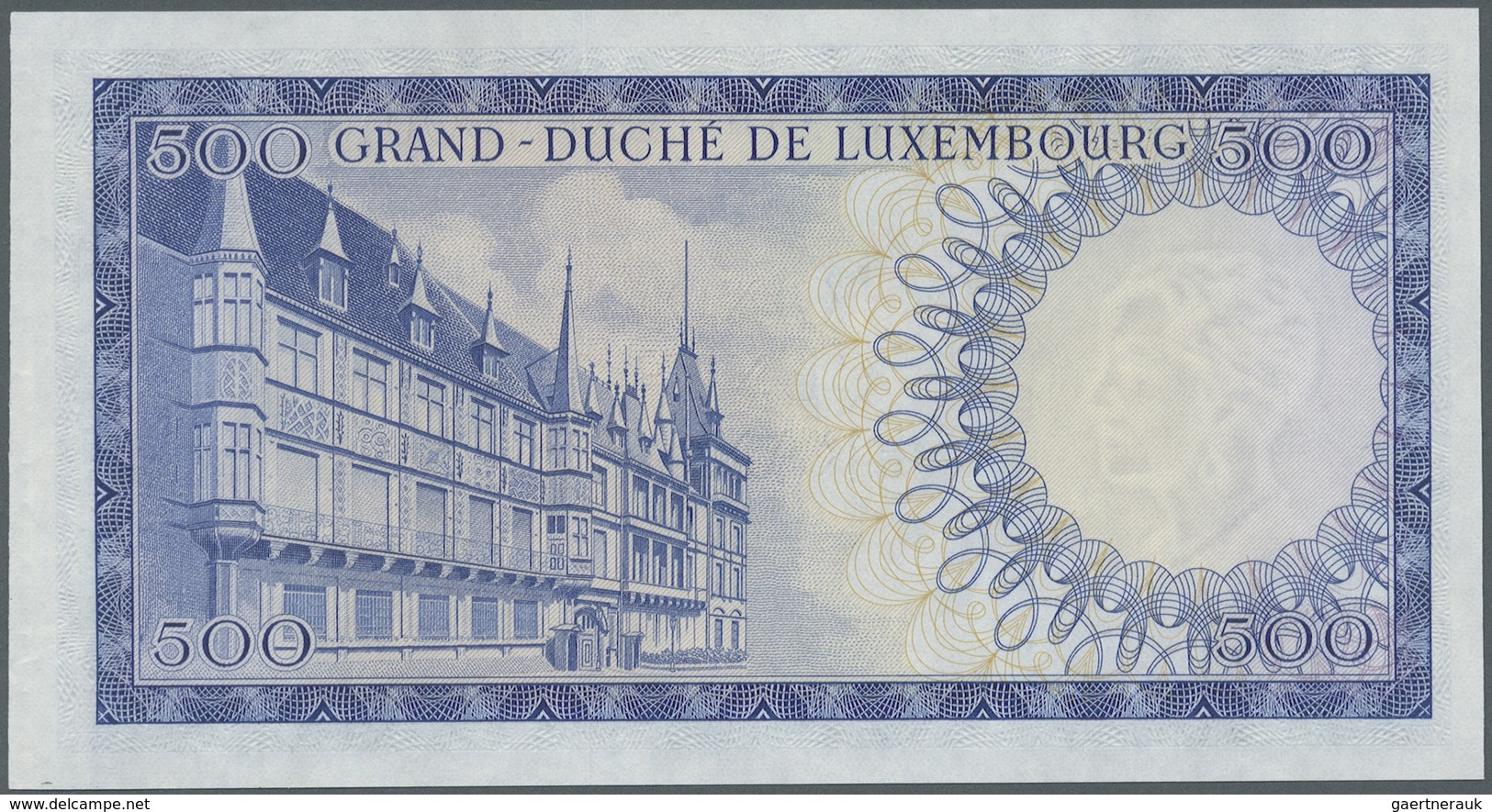 Luxembourg: Proof Of 500 Francs ND P. 52B(p). This Banknote Was Planned As A Part Of The 1960s Serie - Luxembourg