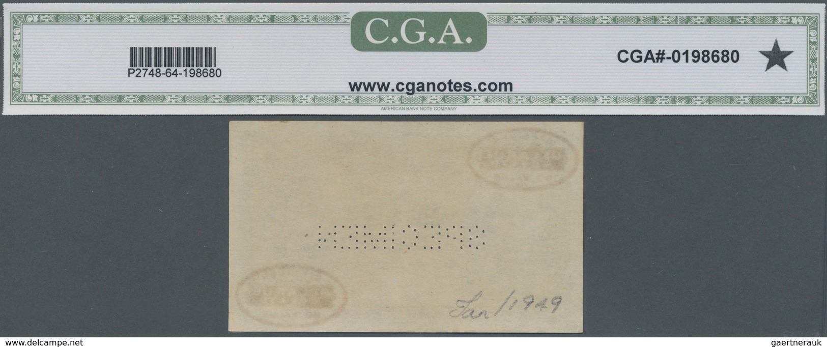 Malaya: Highly Rare Set With 4 De La Rue Specimen Comprising 1 Cent 1941 (1945) Specimen P.6s CGA Gr - Malesia