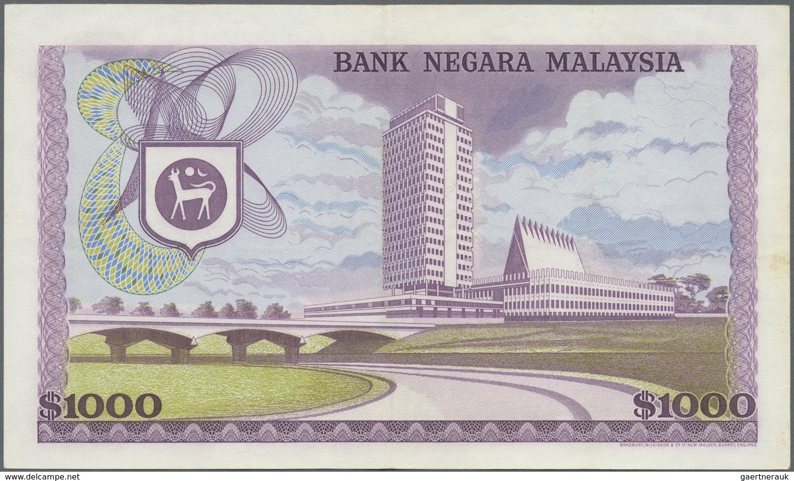 Malaysia: Rare Note Of 1000 Ringgit ND P. 18, Very Very Light Hand Hard To See Center Bend, Light Ha - Malaysia