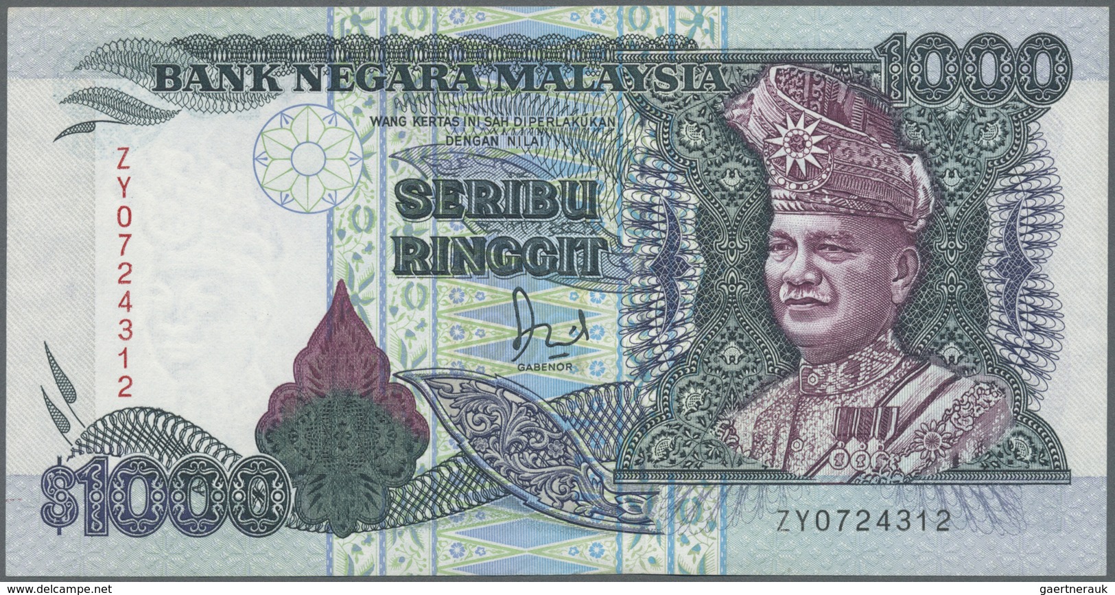 Malaysia: 1000 Ringgit ND P. 34, In Condition: AUNC. - Malesia