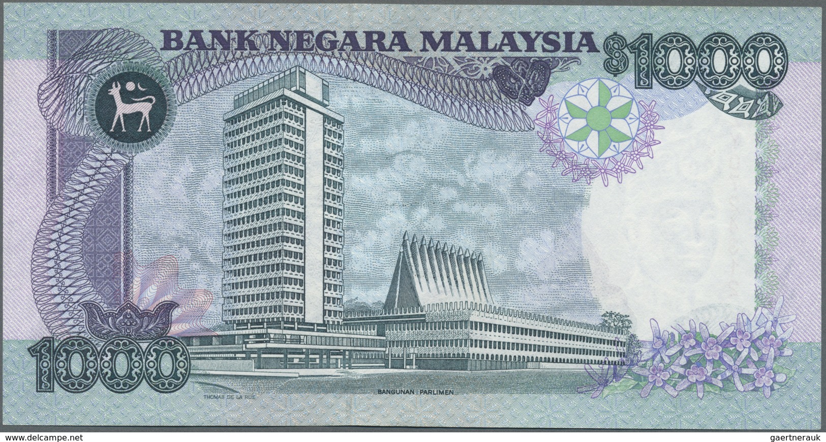 Malaysia: 1000 Ringgit ND P. 34, In Condition: AUNC. - Malaysie