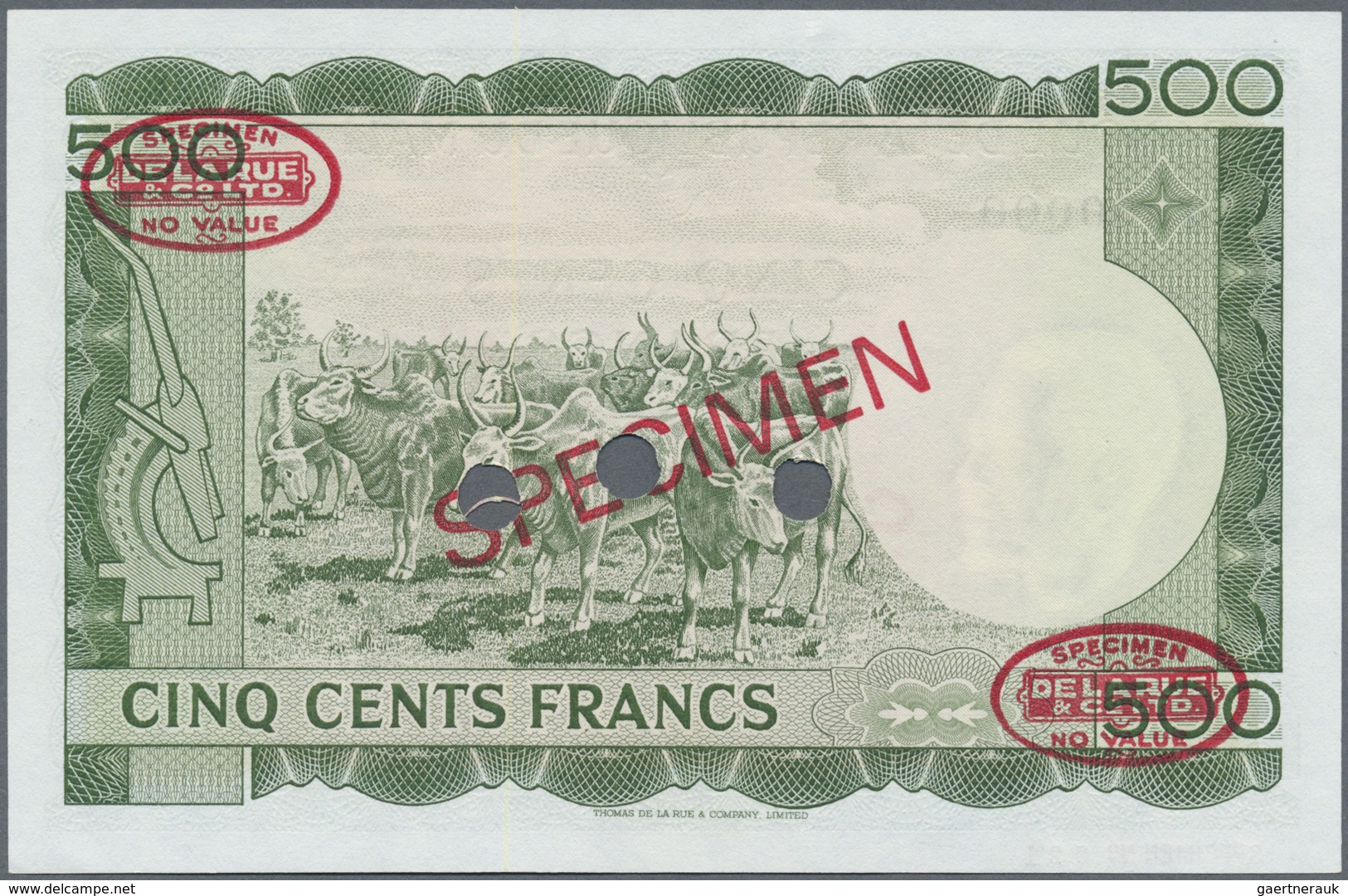 Mali: 500 Francs ND(1967) Specimen P. 8s, In Condition: AUNC. - Mali