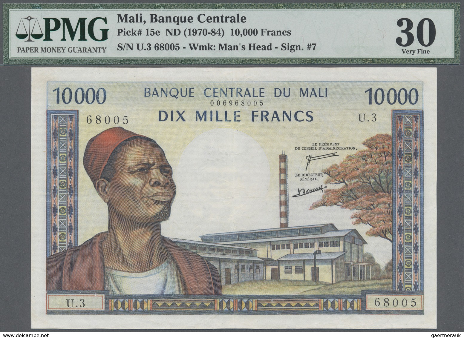 Mali: Banque Central Du Mali 10.000 Francs ND(1970-84), P.15e, Some Soft Vertical And Horizontal Fol - Mali