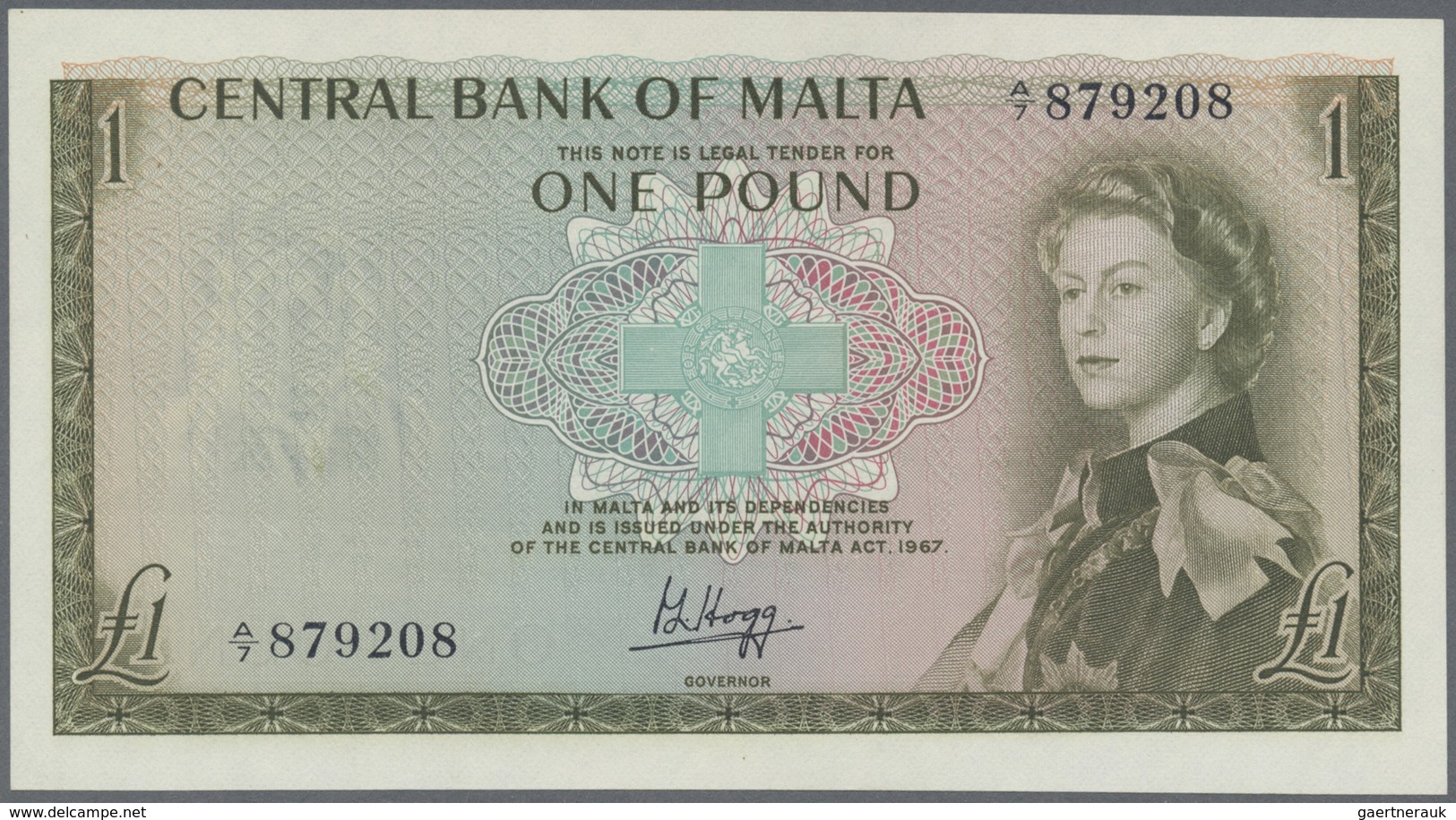 Malta: 10 Shillings And 1 Pound L.1968, P.28, 29 In UNC (2 Pcs.) - Malta