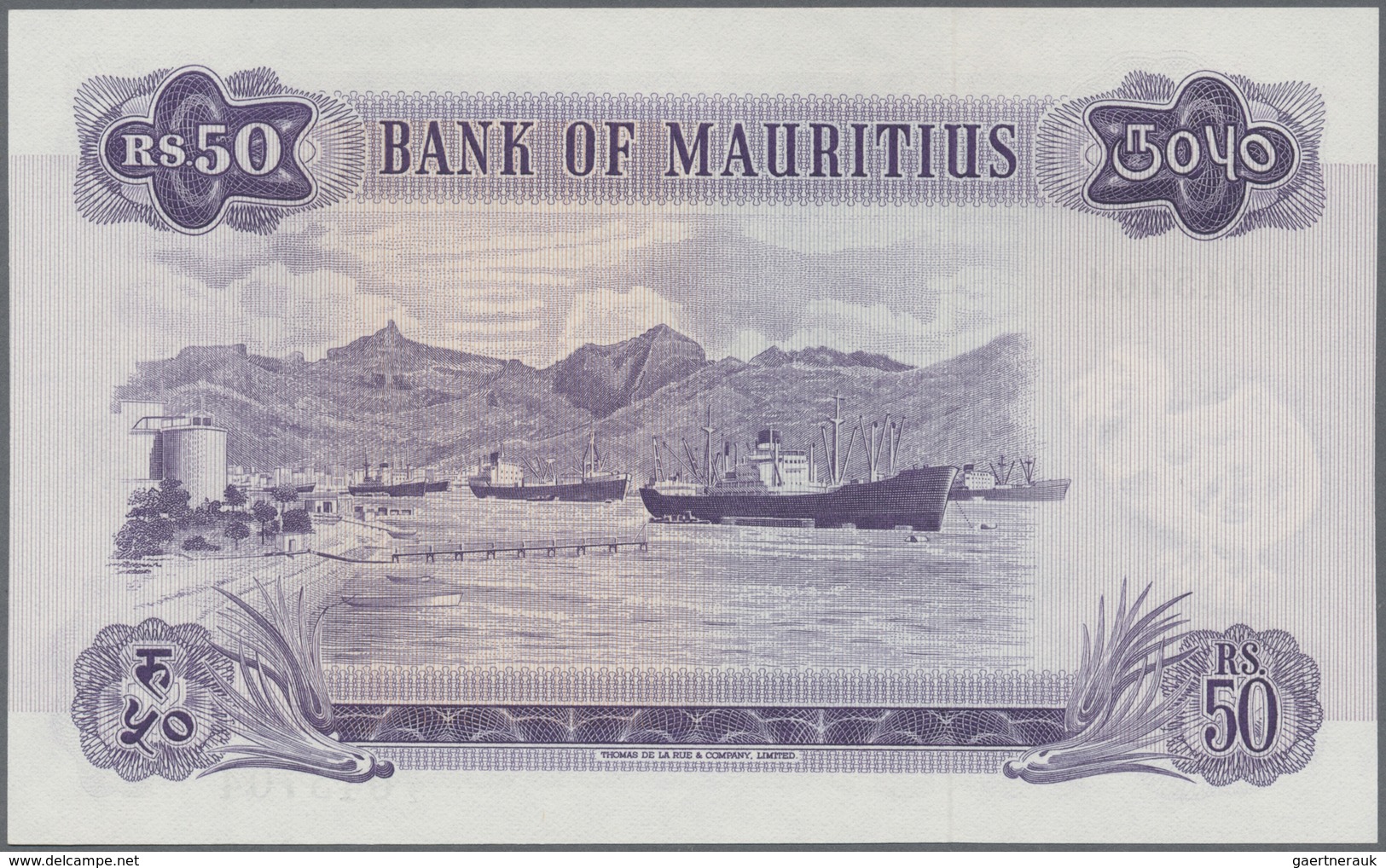 Mauritius: Set with 8 Banknotes 1967 5 Rupees A/46 581027, 25 Rupees A/11 116320. 50 Rupees 6x A/12